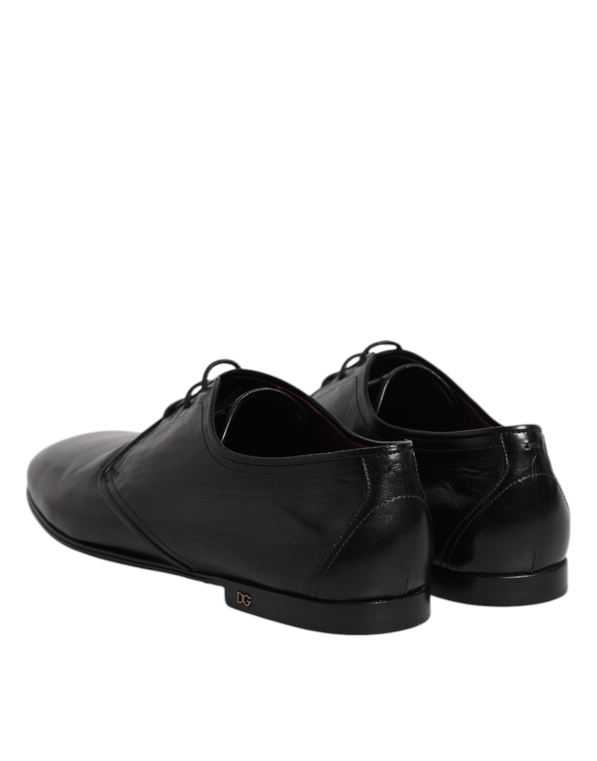 Dolce & Gabbana – Derby-Schuhe aus schwarzem Leder mit Schnürung