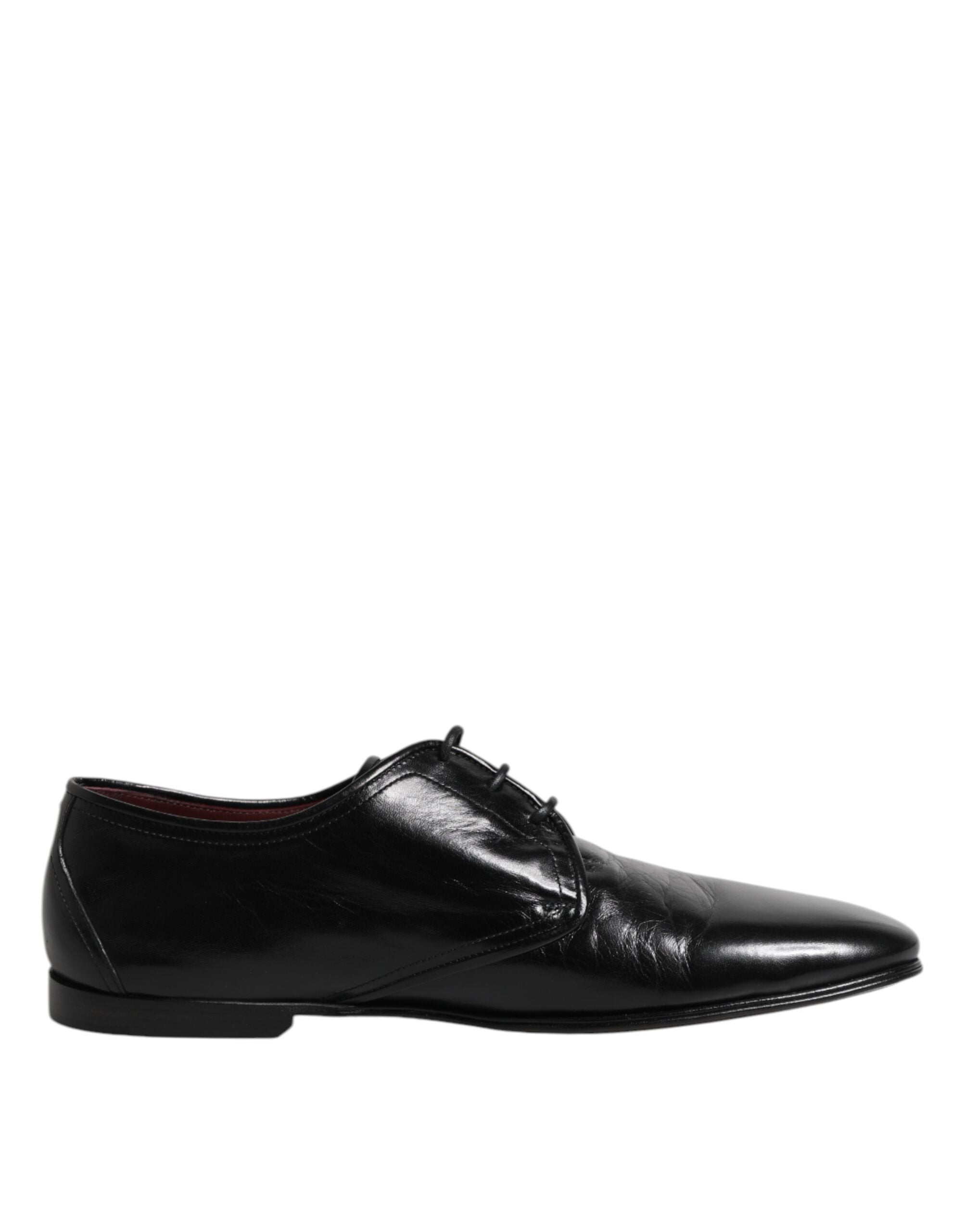 Dolce & Gabbana – Derby-Schuhe aus schwarzem Leder mit Schnürung
