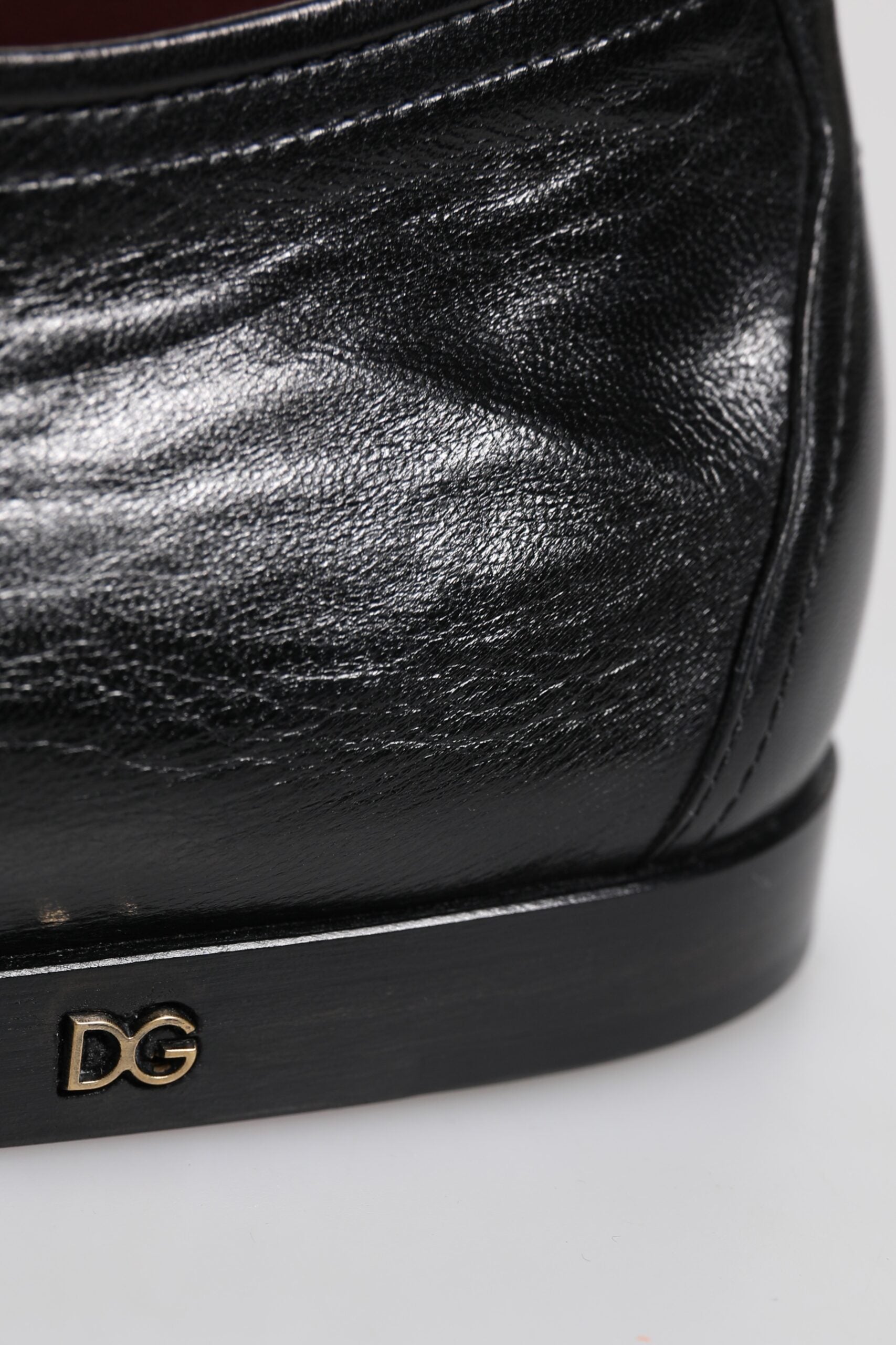 Dolce & Gabbana – Derby-Schuhe aus schwarzem Leder mit Schnürung