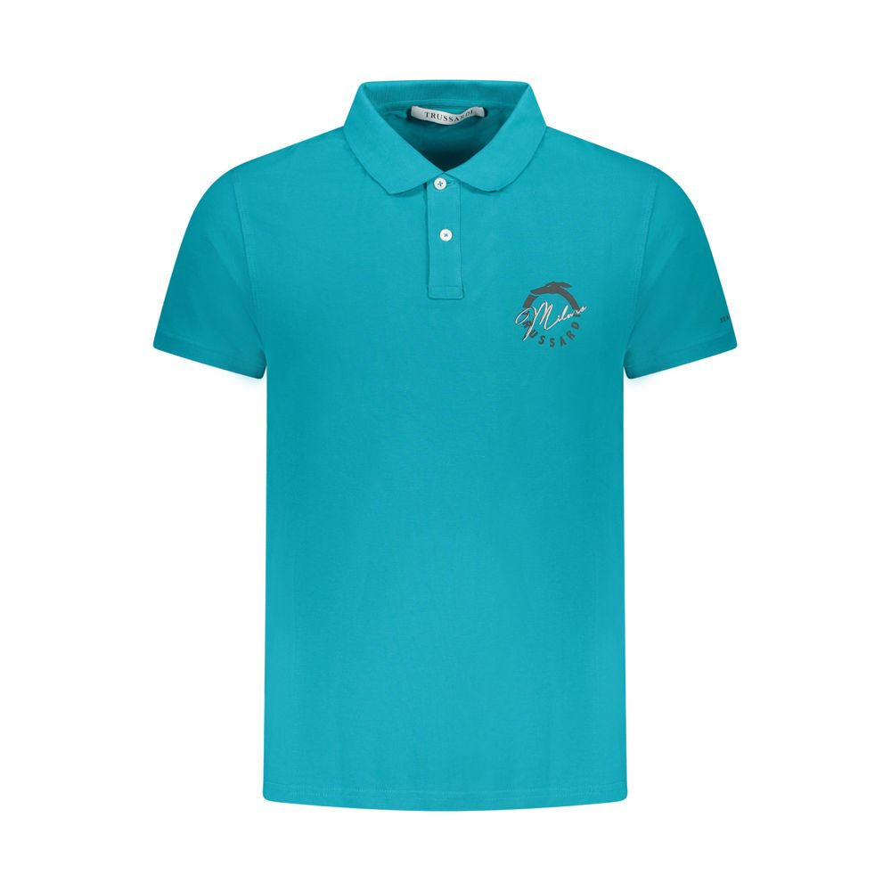 Trussardi Hellblaues Poloshirt aus Baumwolle für Herren