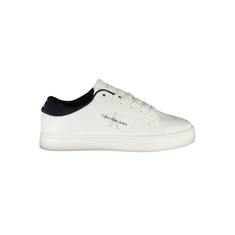 Calvin Klein Herren-Sneaker aus weißem Leder