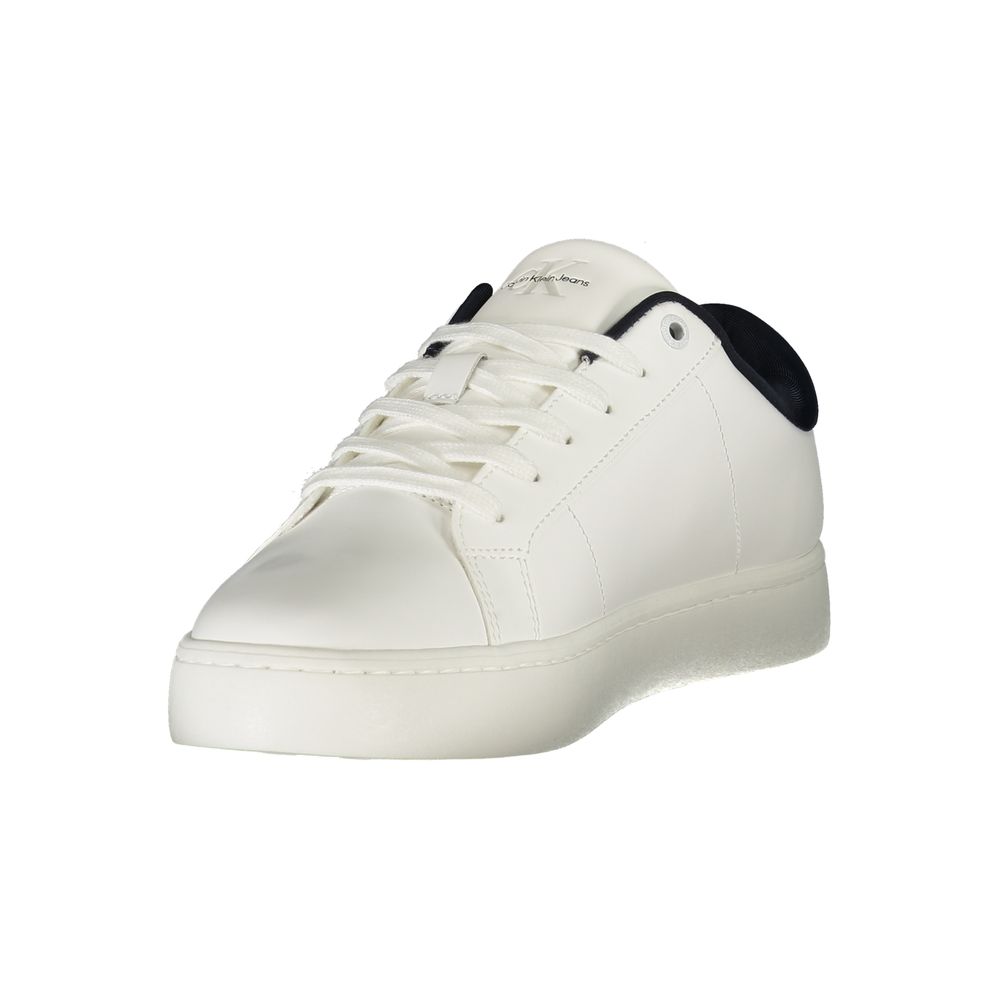 Calvin Klein Herren-Sneaker aus weißem Leder