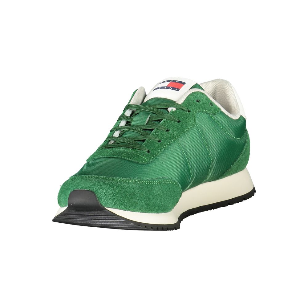 Pantofi sport Tommy Hilfiger verzi din poliester pentru bărbați