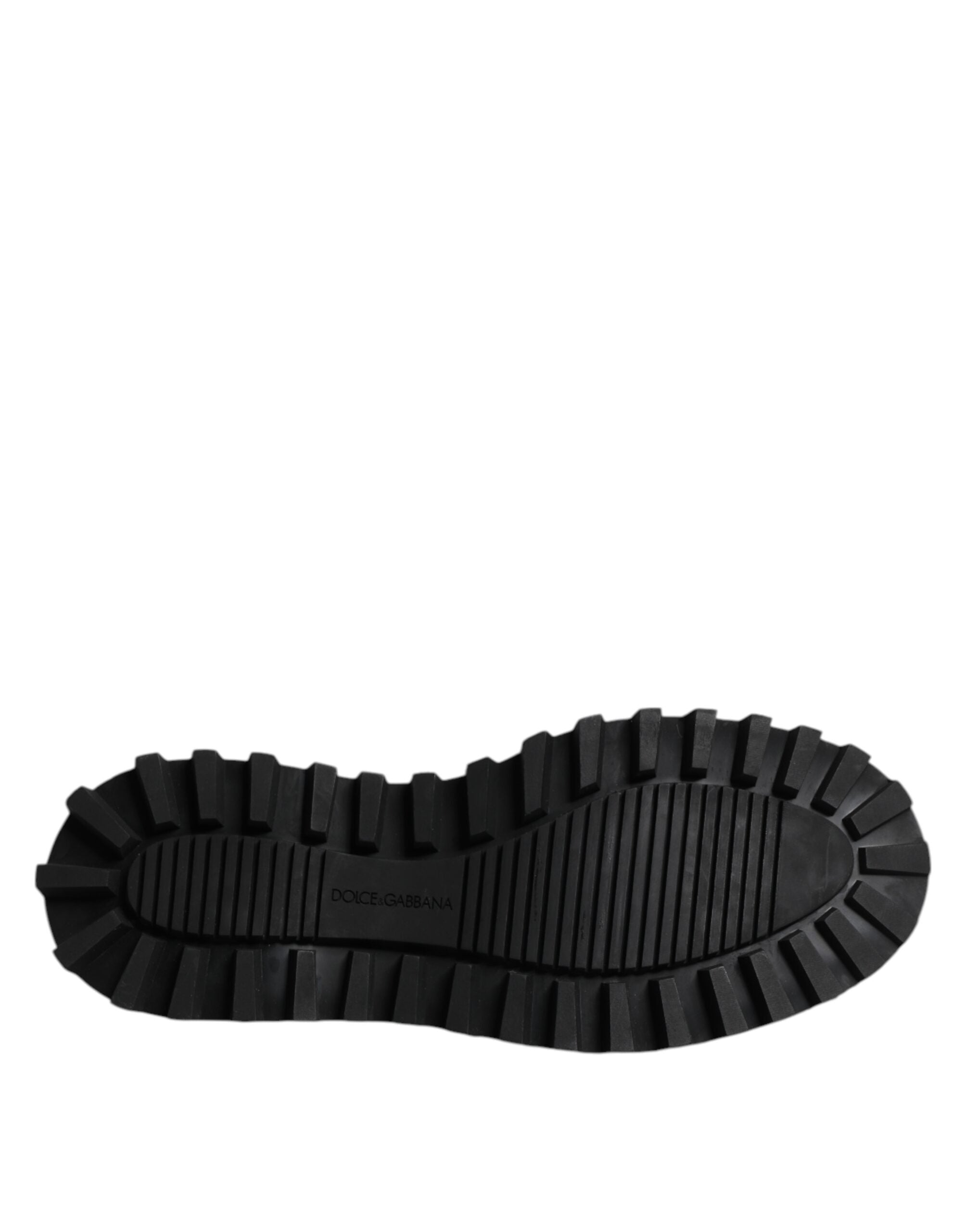 Dolce & Gabbana – Derby-Schnürschuhe aus schwarzem Leder für Herren