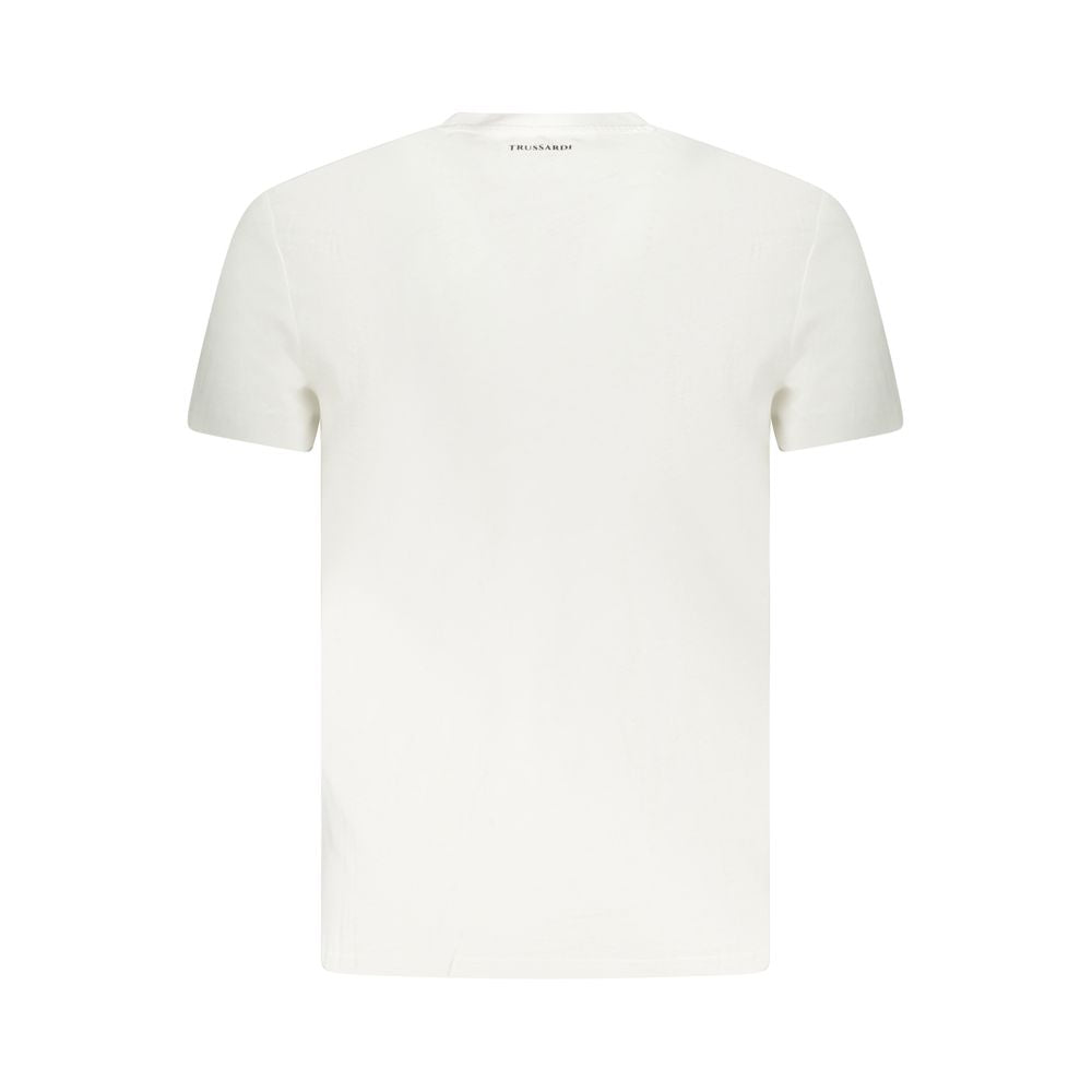 Trussardi Weißes Herren-T-Shirt aus Baumwolle