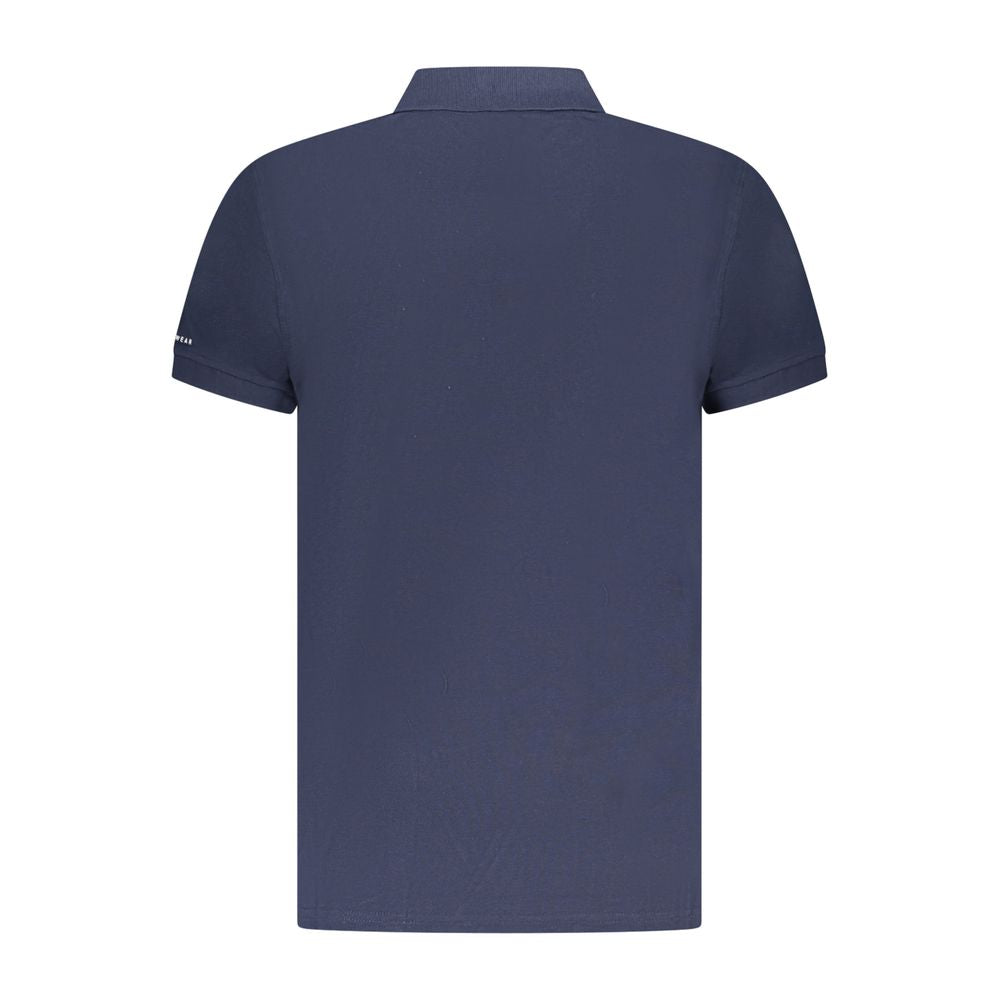 Trussardi Herren-Poloshirt aus blauer Baumwolle