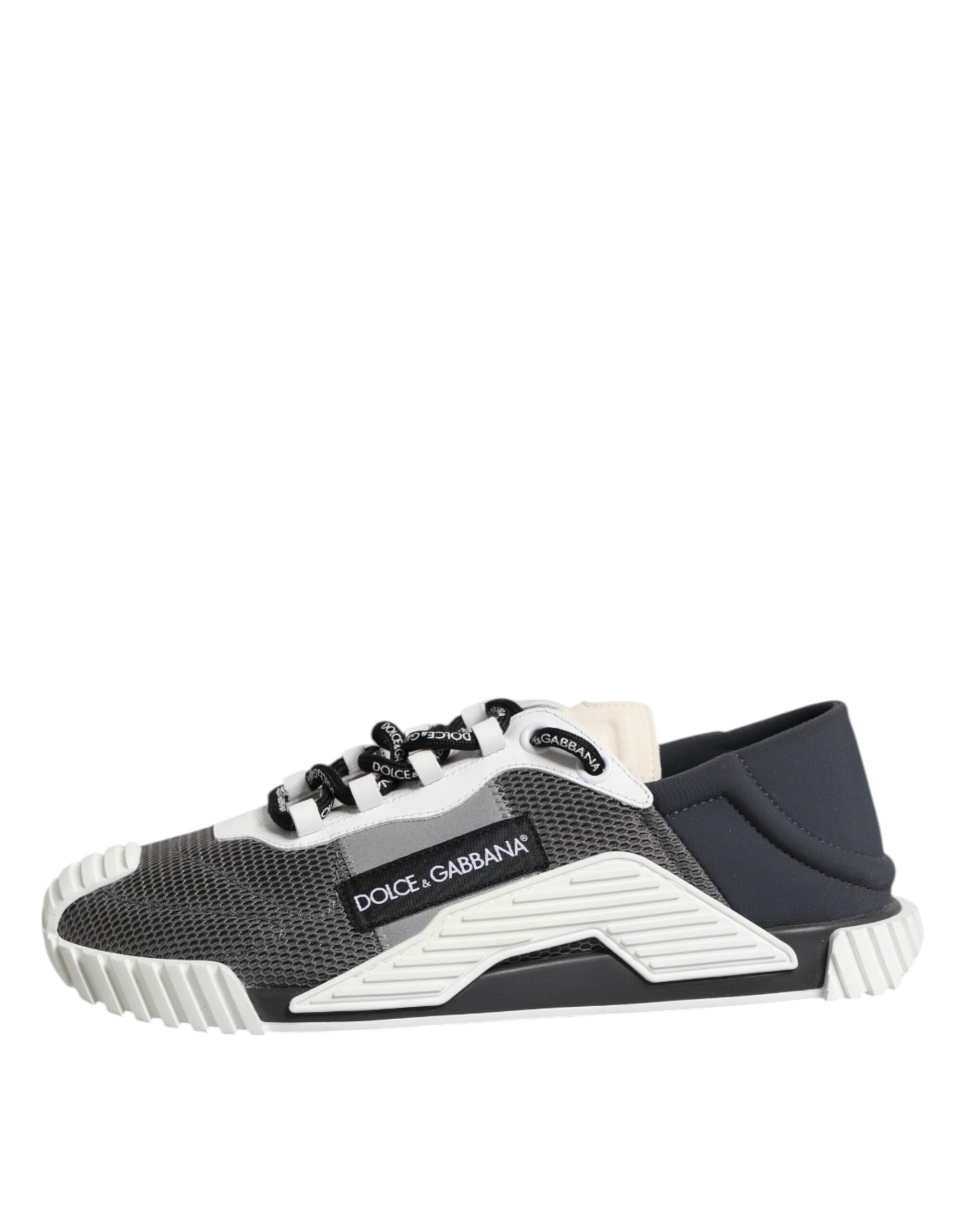 Dolce & Gabbana Graue Schnürschuhe mit niedrigem Oberteil NS1