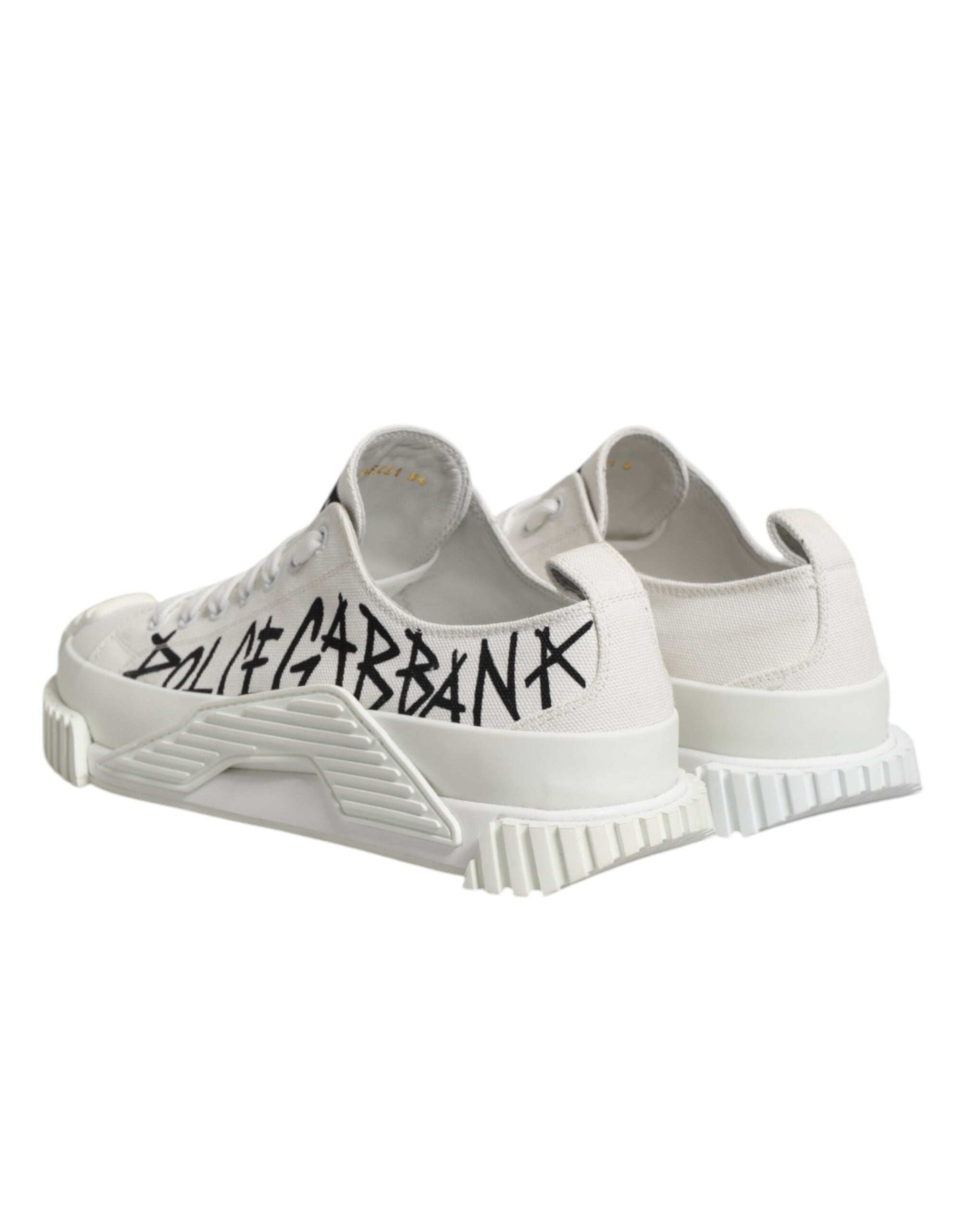 Dolce & Gabbana – Niedrige Sneakers mit Logo-Print in Weiß