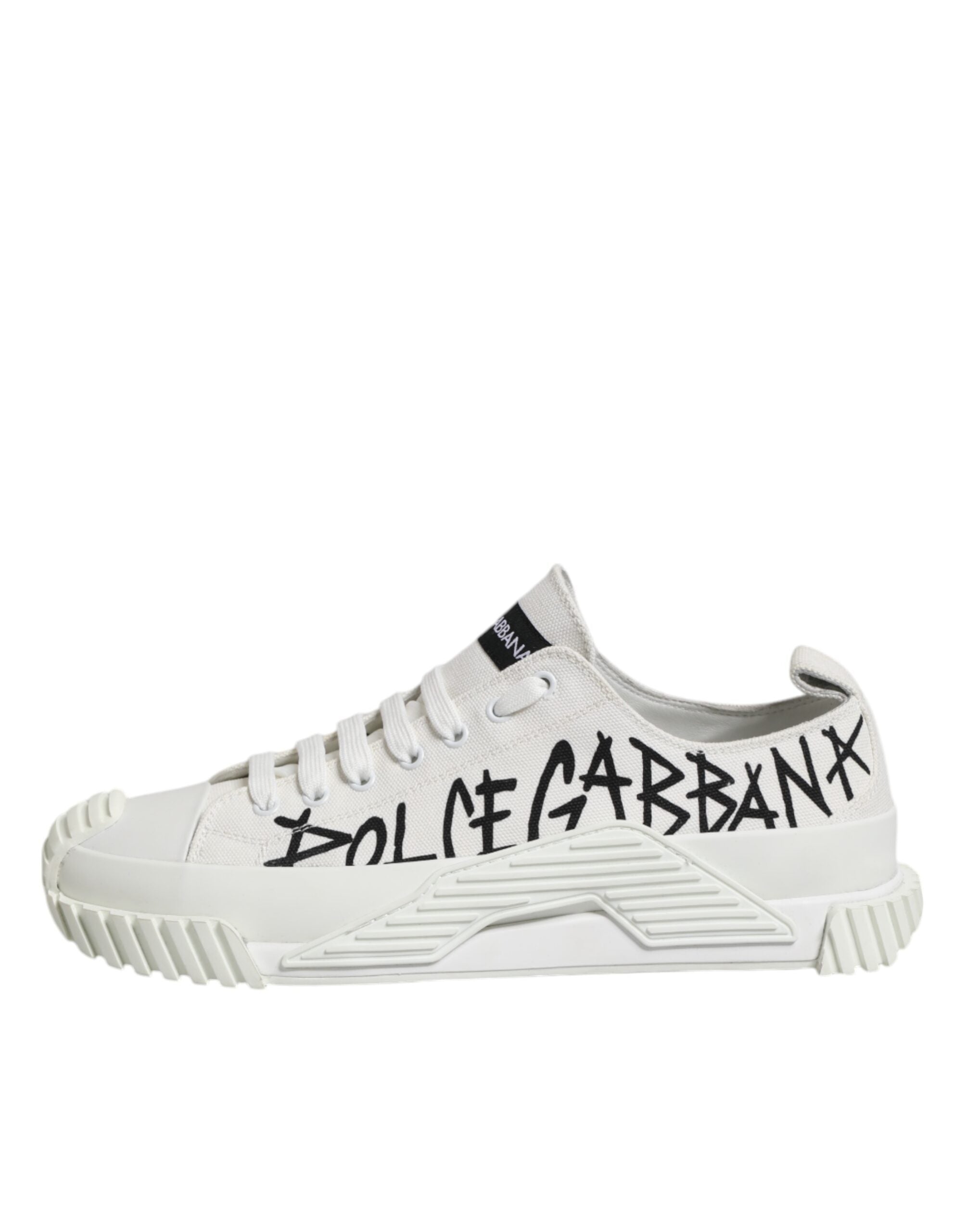 Dolce & Gabbana – Niedrige Sneakers mit Logo-Print in Weiß
