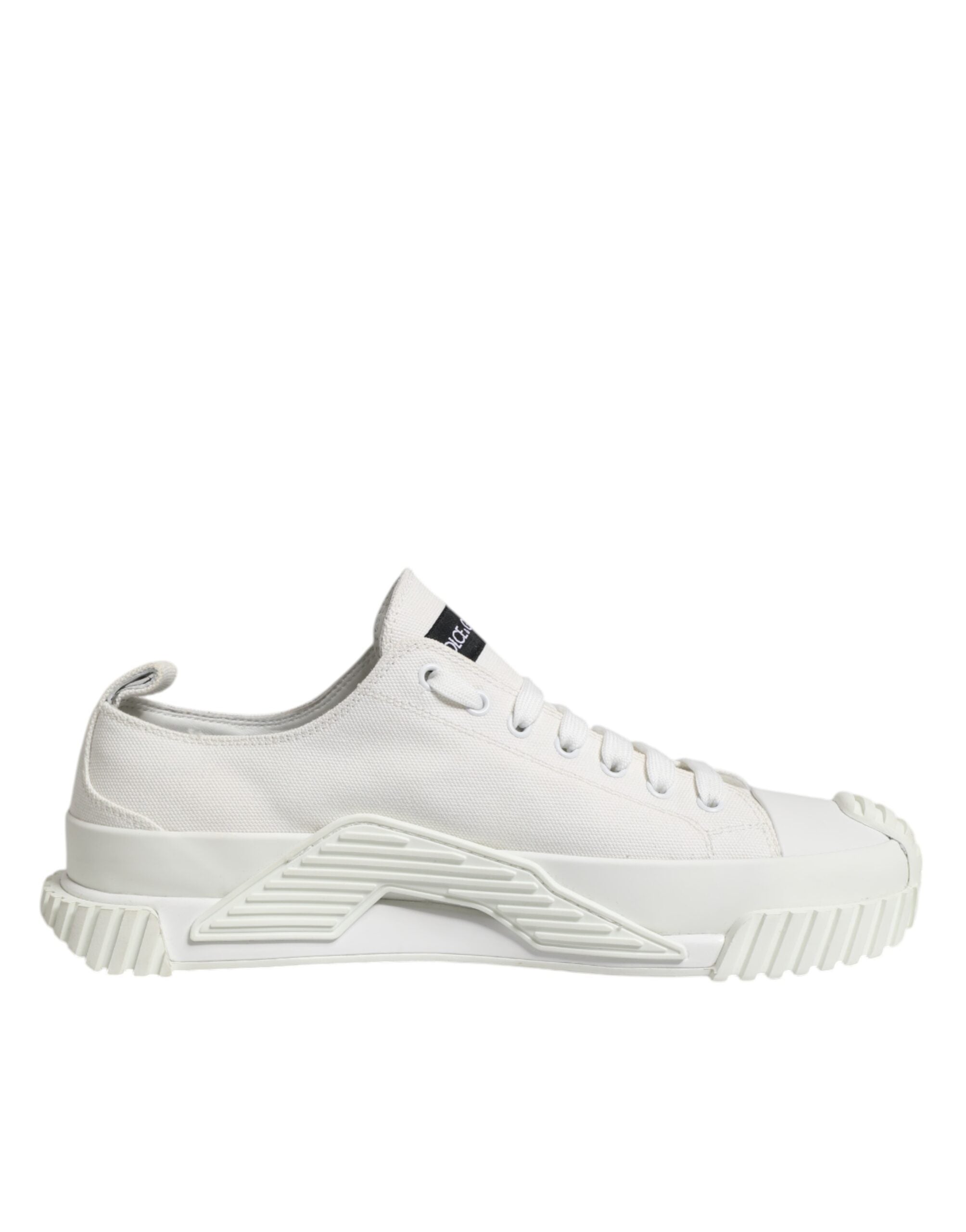 Dolce & Gabbana – Niedrige Sneakers mit Logo-Print in Weiß
