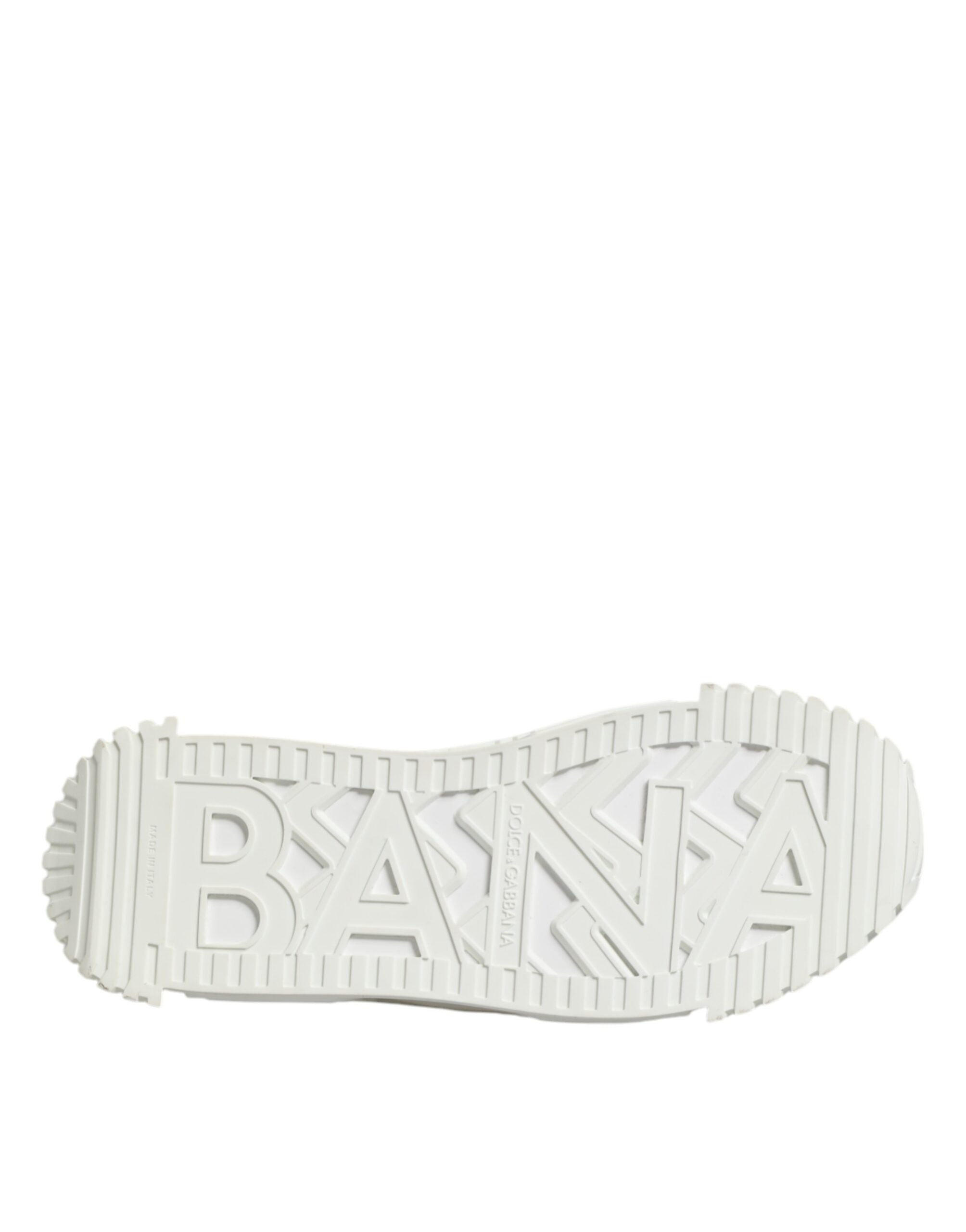 Dolce & Gabbana – Niedrige Sneakers mit Logo-Print in Weiß