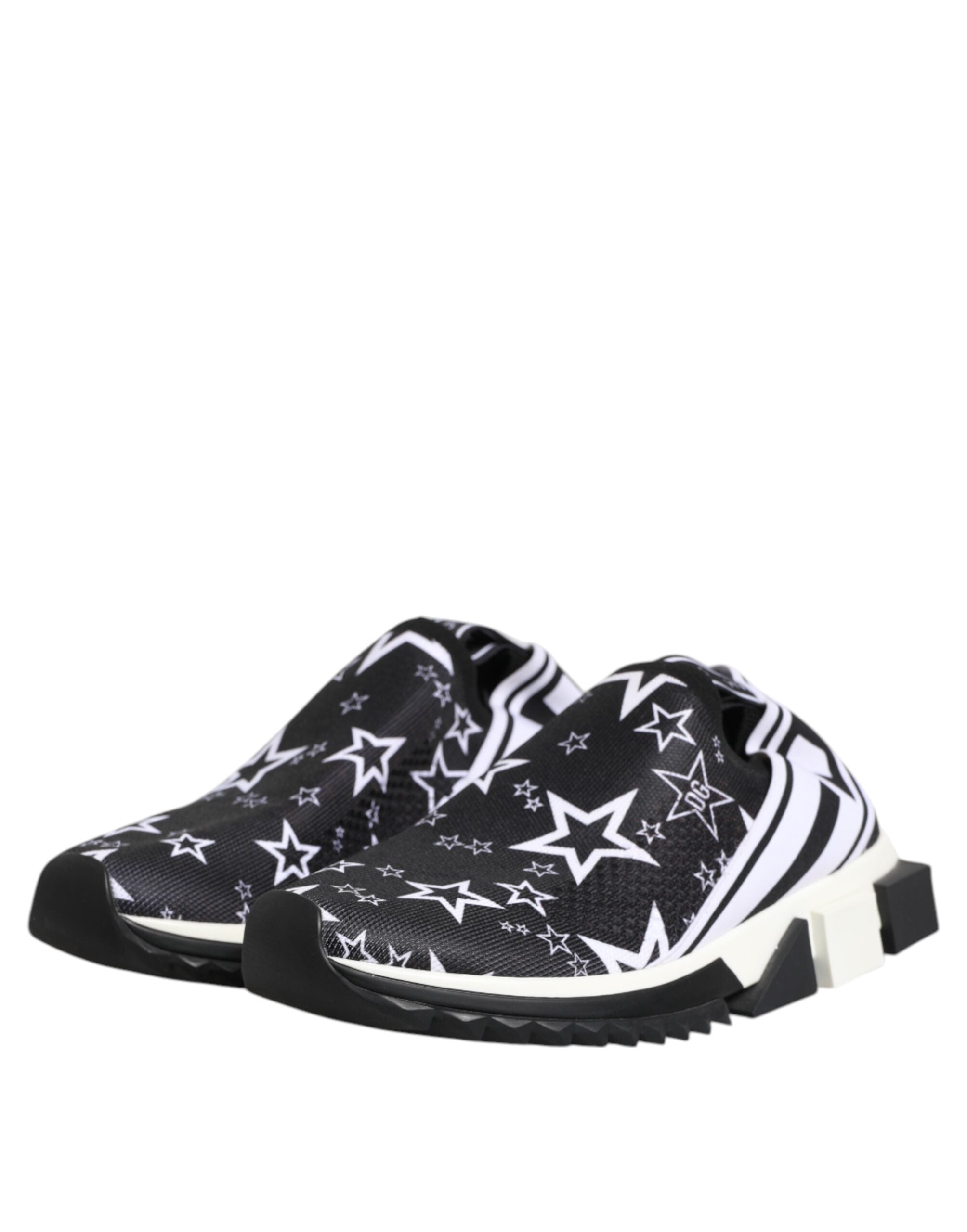 Dolce & Gabbana Schwarz Weiß Sorrento Low Top Sneakers Schuhe