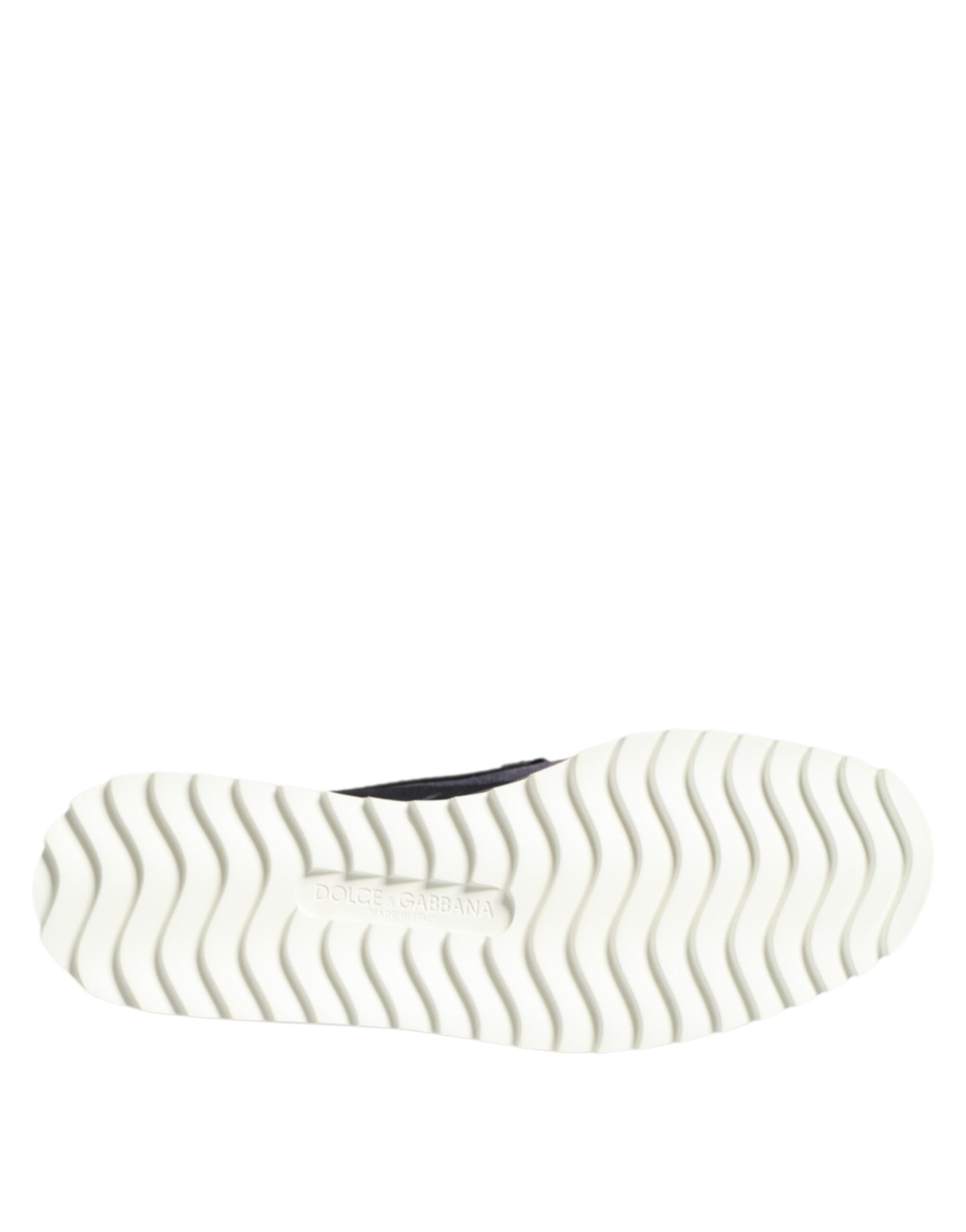 Dolce & Gabbana – Schwarze Slip-On-Sneakers mit tropischem Muster für Herren