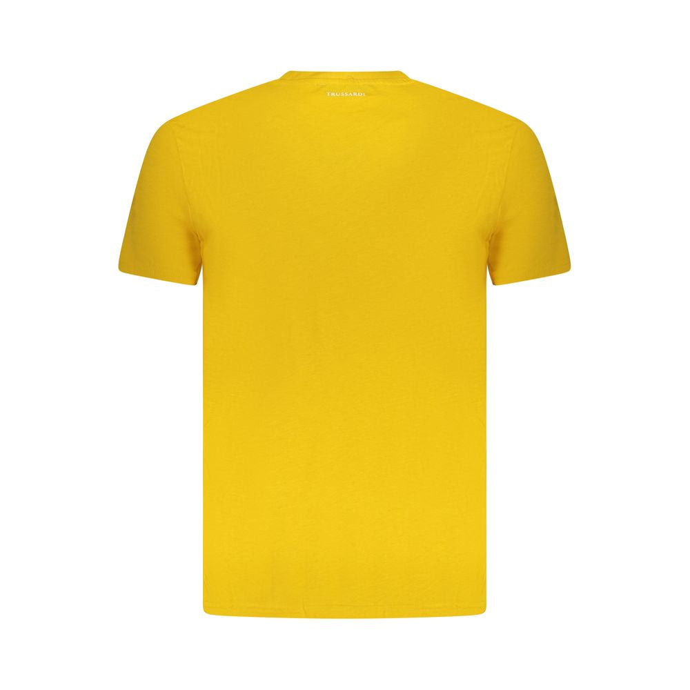 Trussardi Gelbes Herren-T-Shirt aus Baumwolle