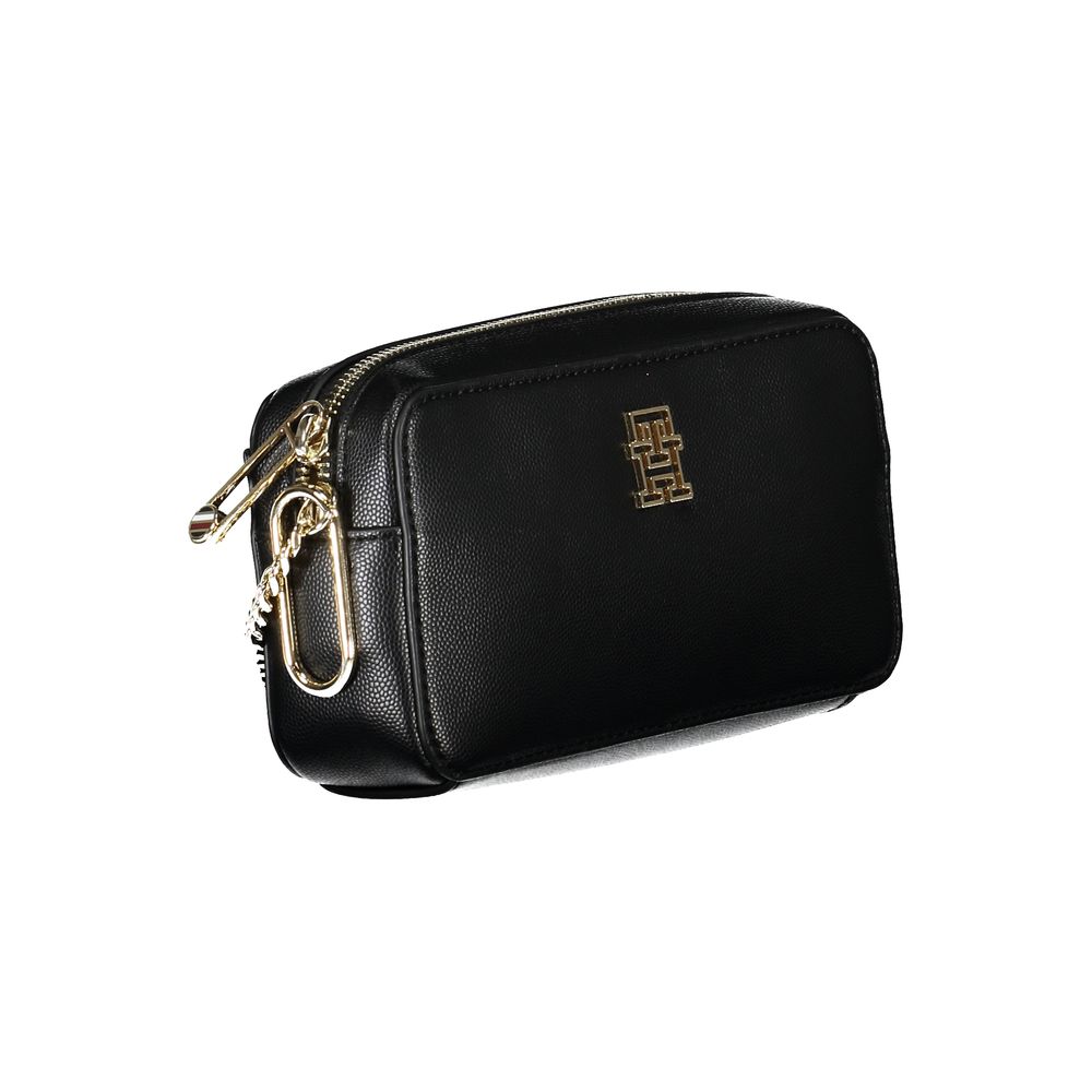 Geantă de mână Tommy Hilfiger neagră din polietilenă