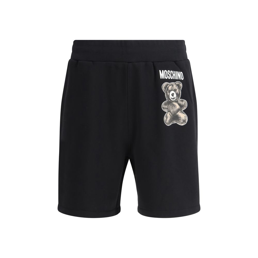 Pantaloni scurți de trening cu logo Moschino