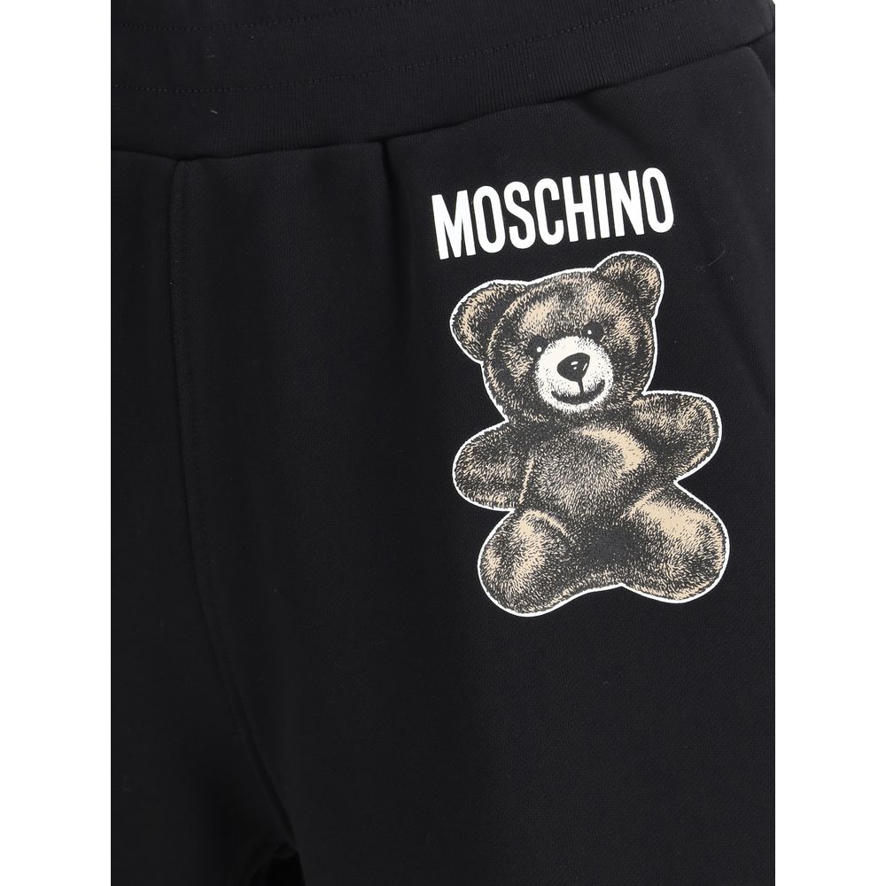 Pantaloni scurți de trening cu logo Moschino