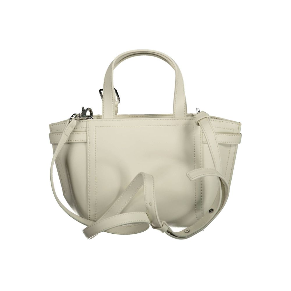 Geantă de mână Calvin Klein albă din poliester