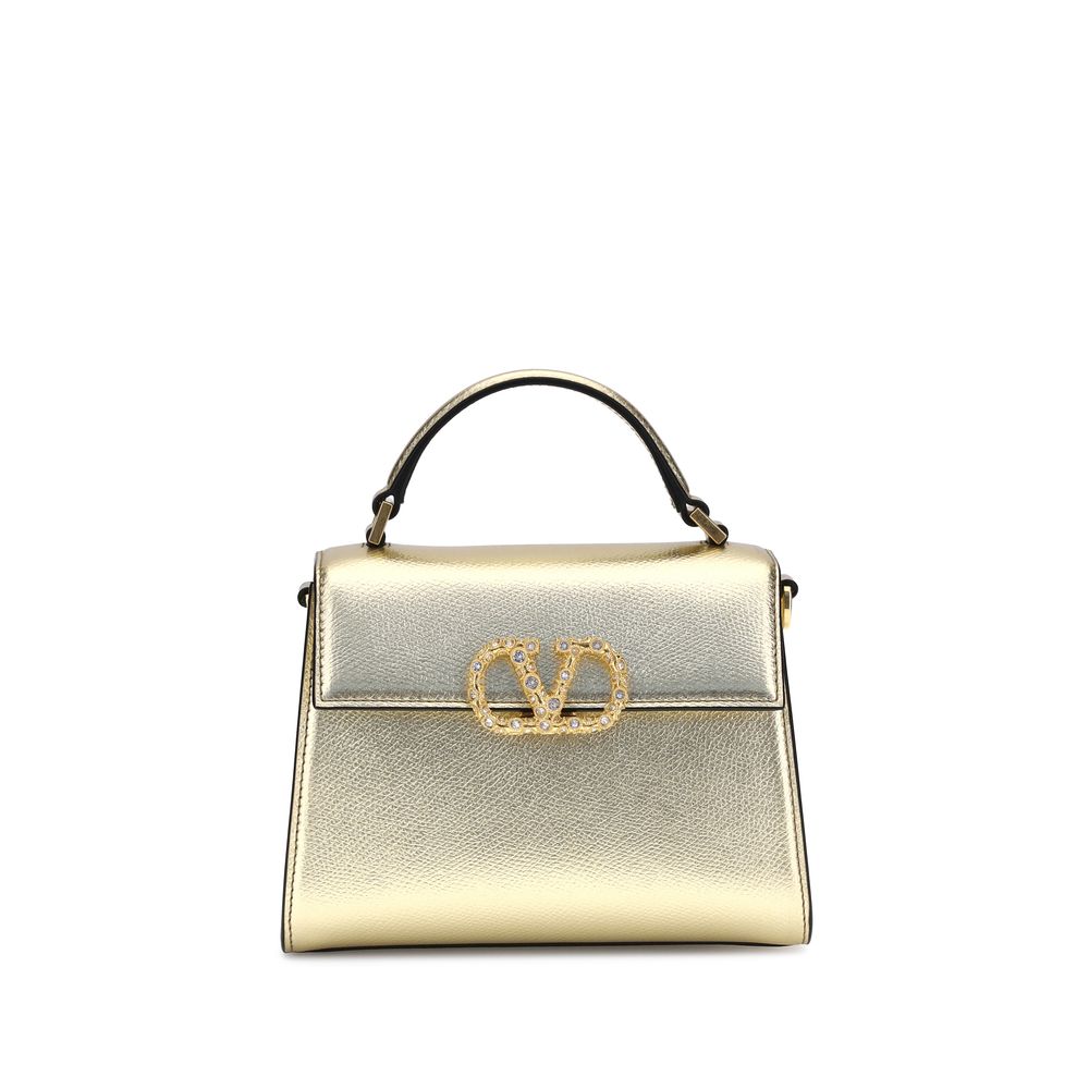 Valentino Garavani Metallic-Granat-Mini-Handtasche