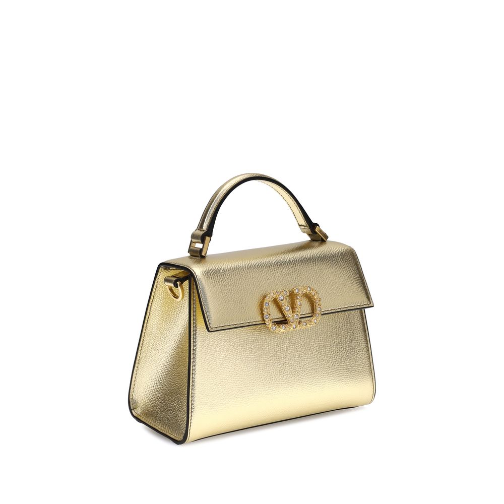 Valentino Garavani Metallic-Granat-Mini-Handtasche