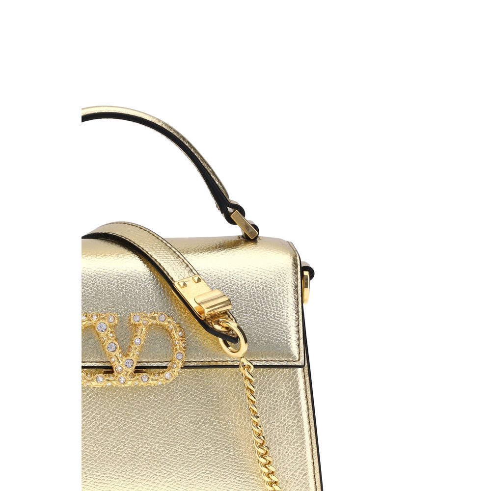 Valentino Garavani Metallic-Granat-Mini-Handtasche