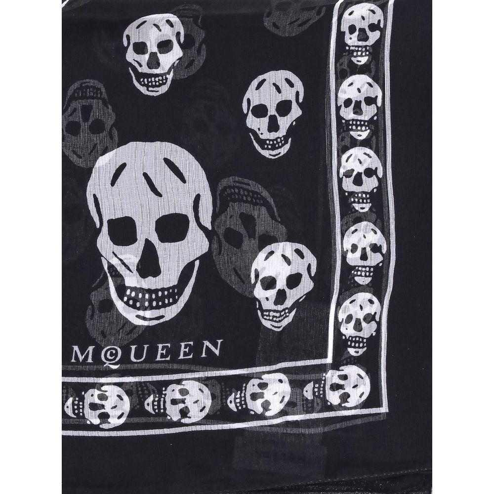 Alexander McQueen Seidenschal mit Totenkopf