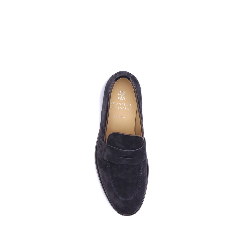 Mocasini Brunello Cucinelli din piele intoarsa