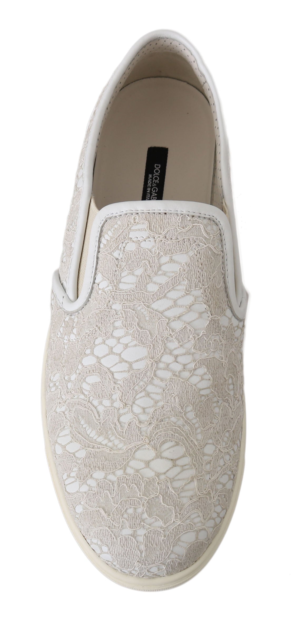 Mocasini eleganți Dolce & Gabbana Off White pentru femei