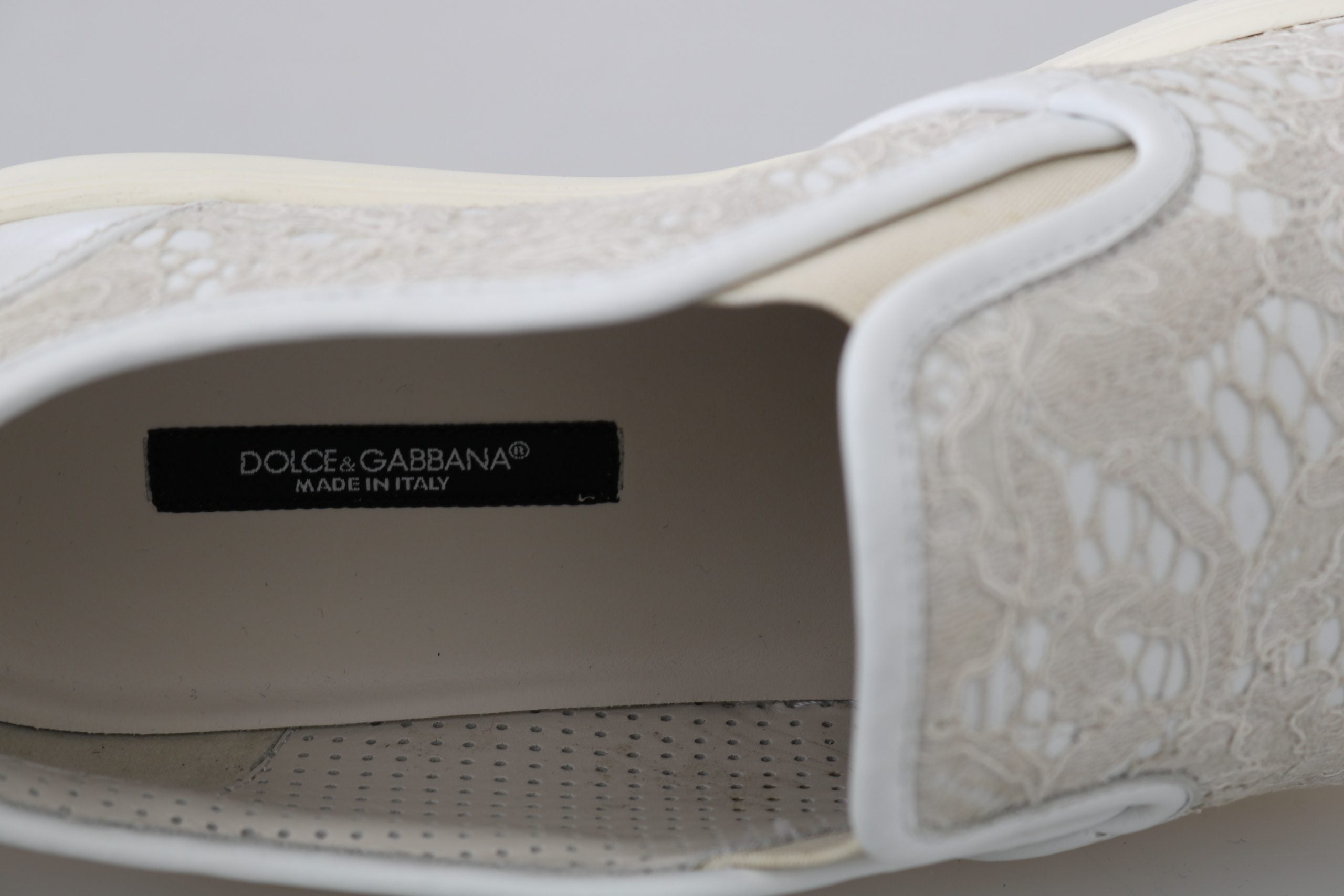 Mocasini eleganți Dolce & Gabbana Off White pentru femei
