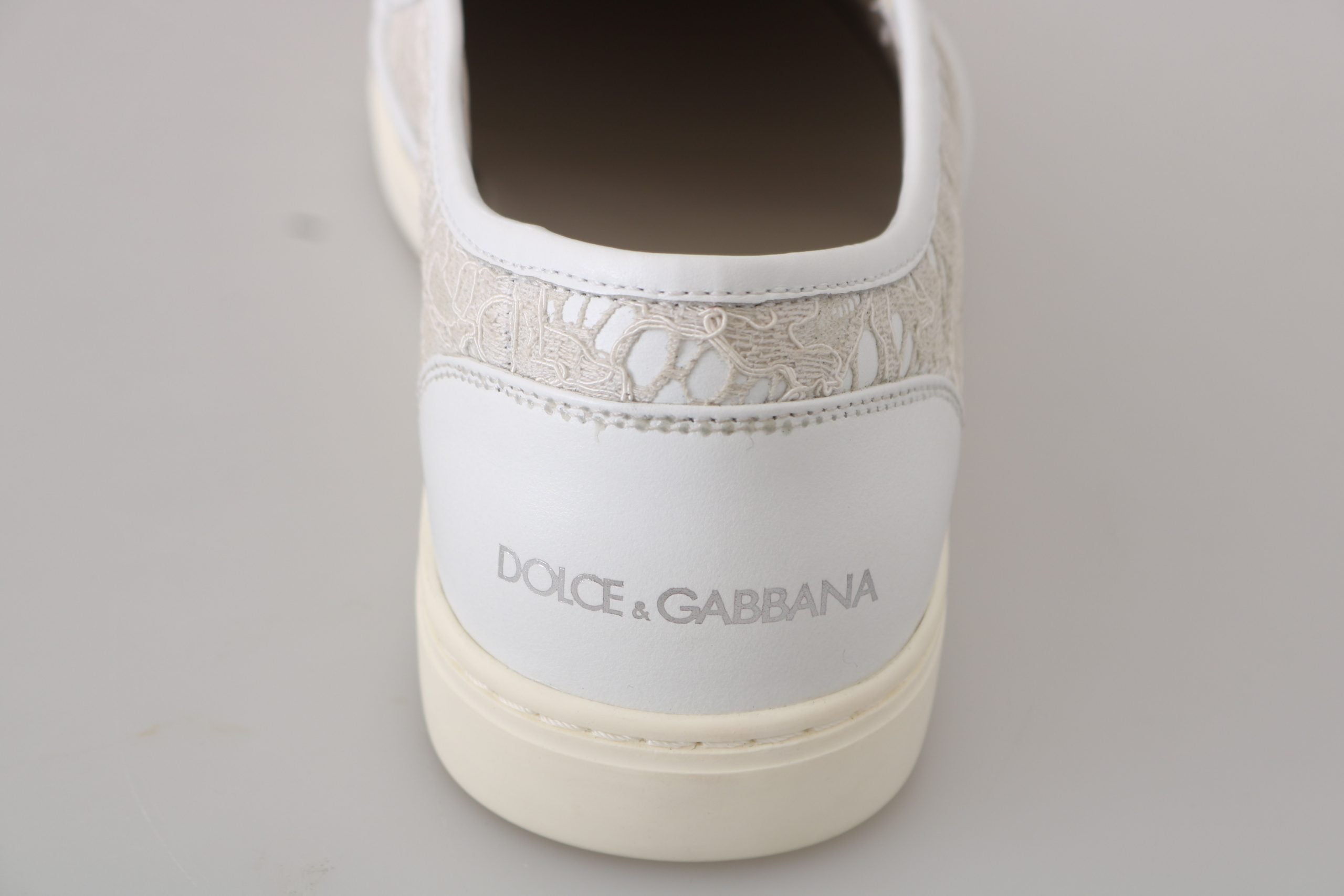 Mocasini eleganți Dolce & Gabbana Off White pentru femei