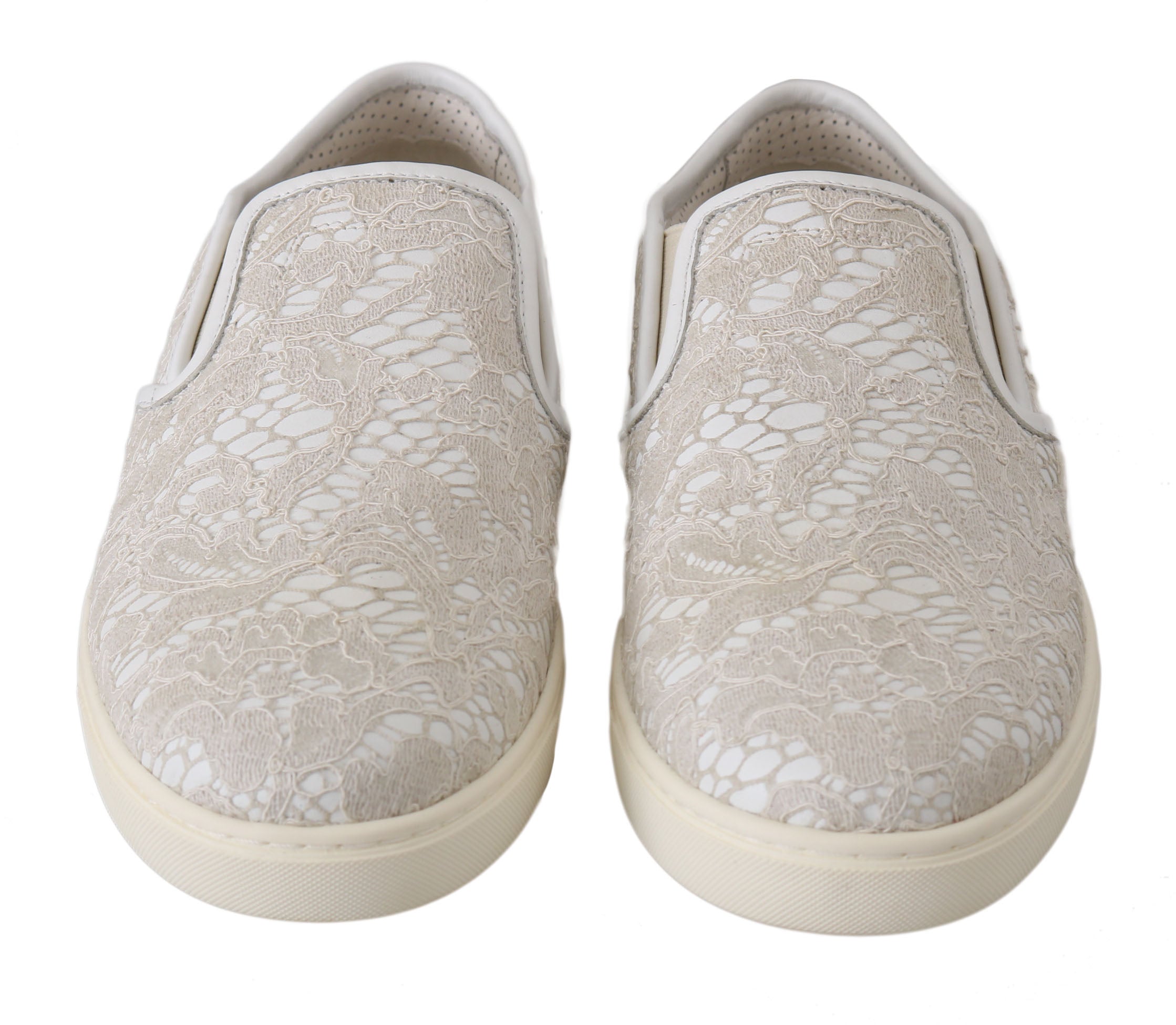 Mocasini eleganți Dolce & Gabbana Off White pentru femei