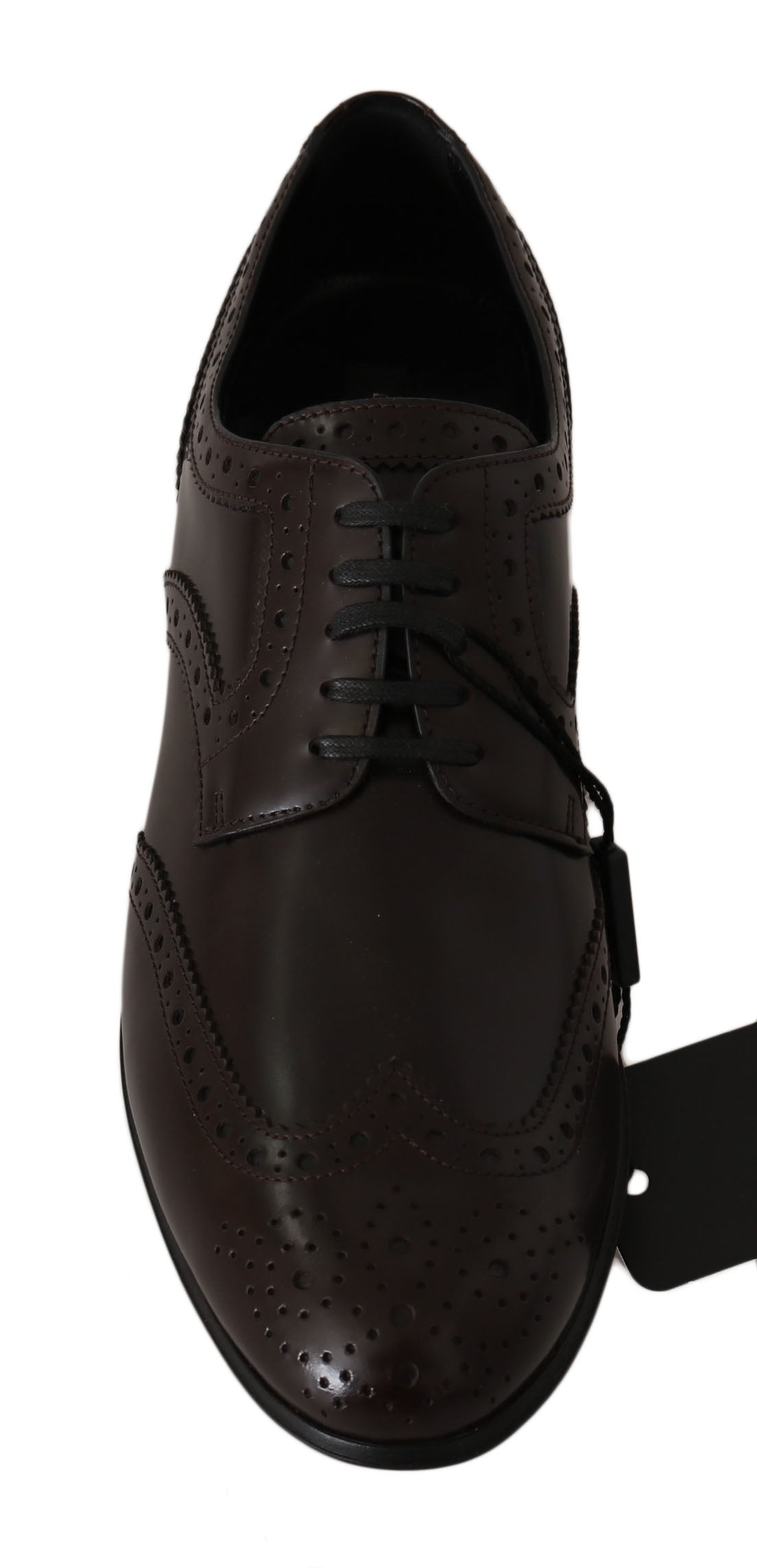 Dolce & Gabbana Elegante Oxford-Ballerinas aus braunem Leder