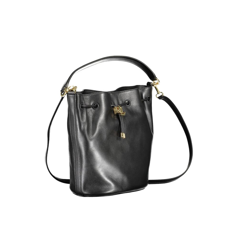 Geantă de mână Ralph Lauren din piele neagră