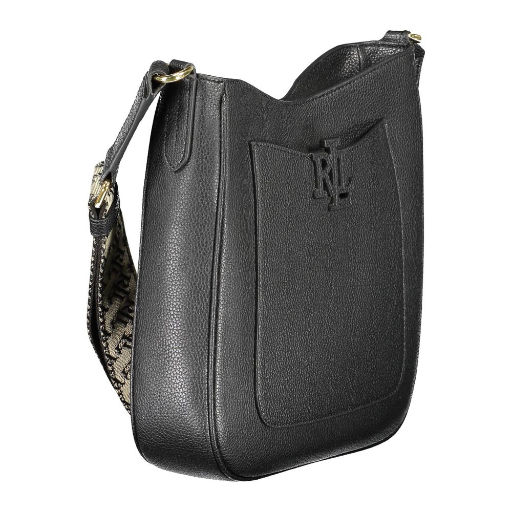 Geantă de mână Ralph Lauren din piele neagră