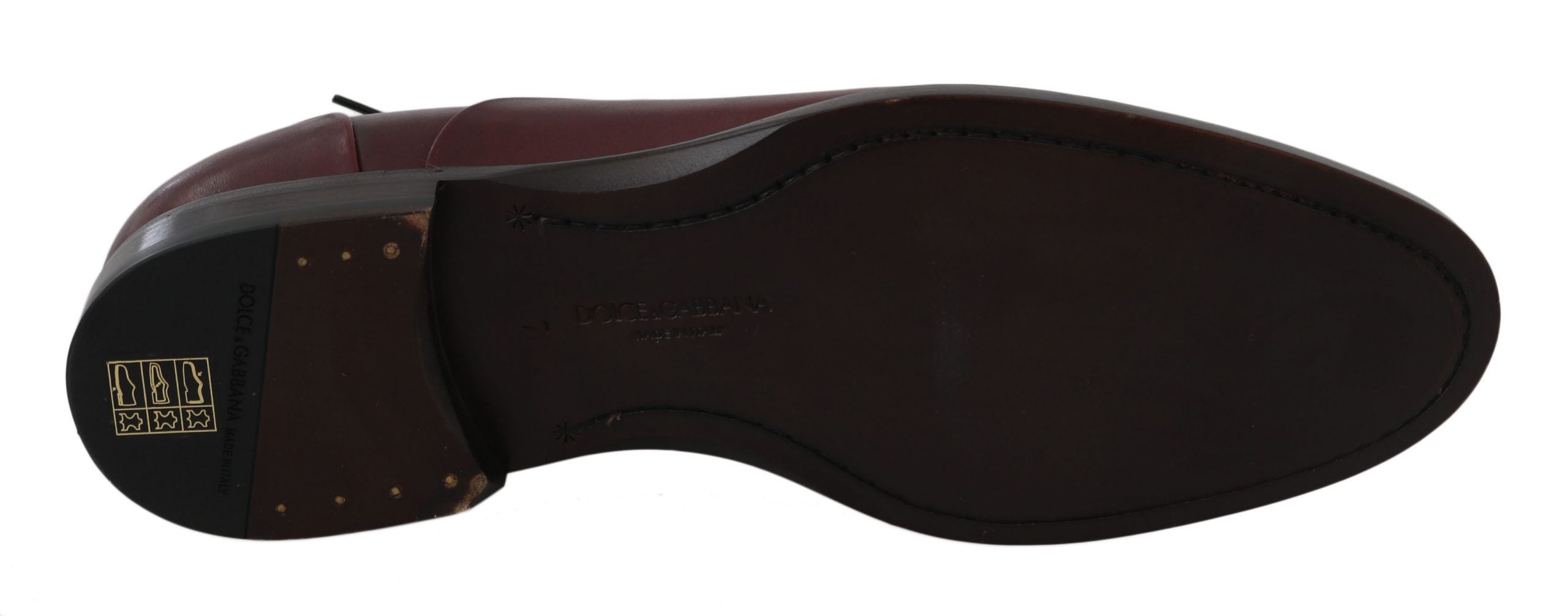Pantofi eleganți Dolce & Gabbana din piele Bordeaux