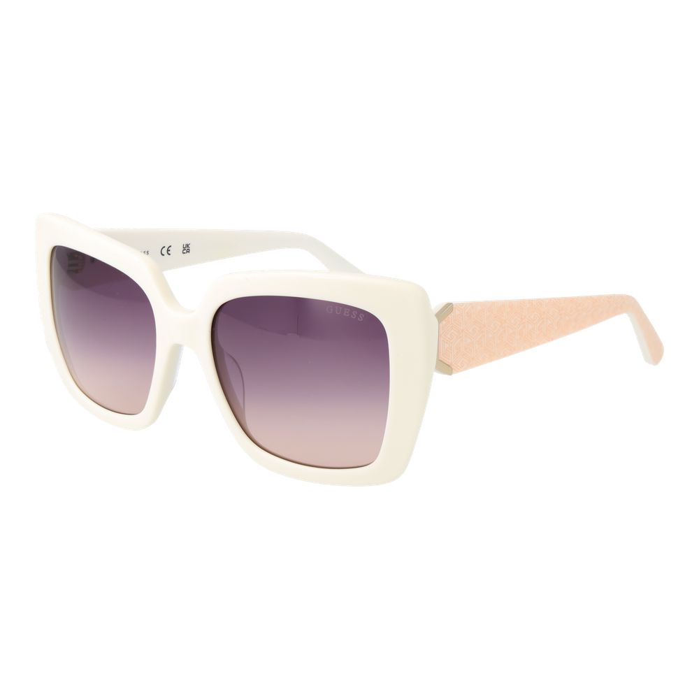Ochelari de soare Guess albi pentru femei