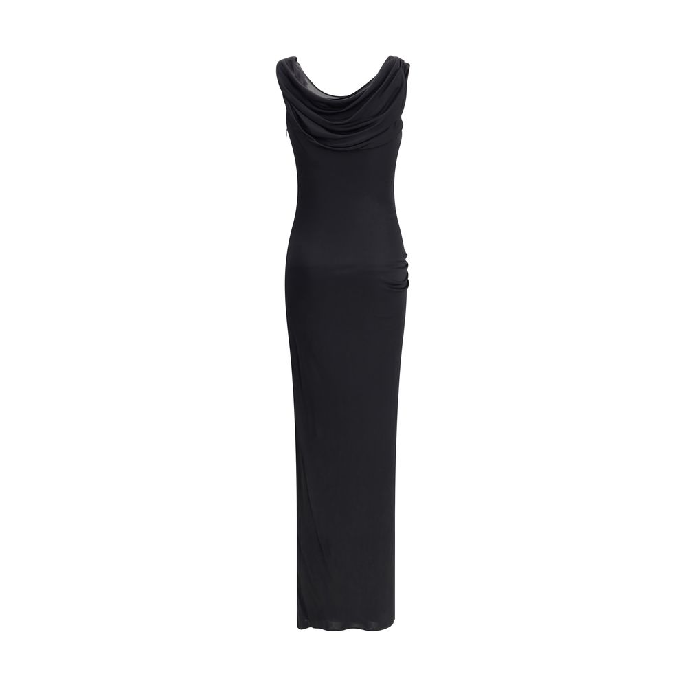 Versace – Langes drapiertes Jerseykleid