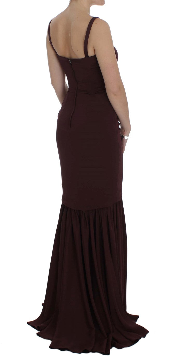 Dolce & Gabbana Elegantes Bordeaux Etuikleid