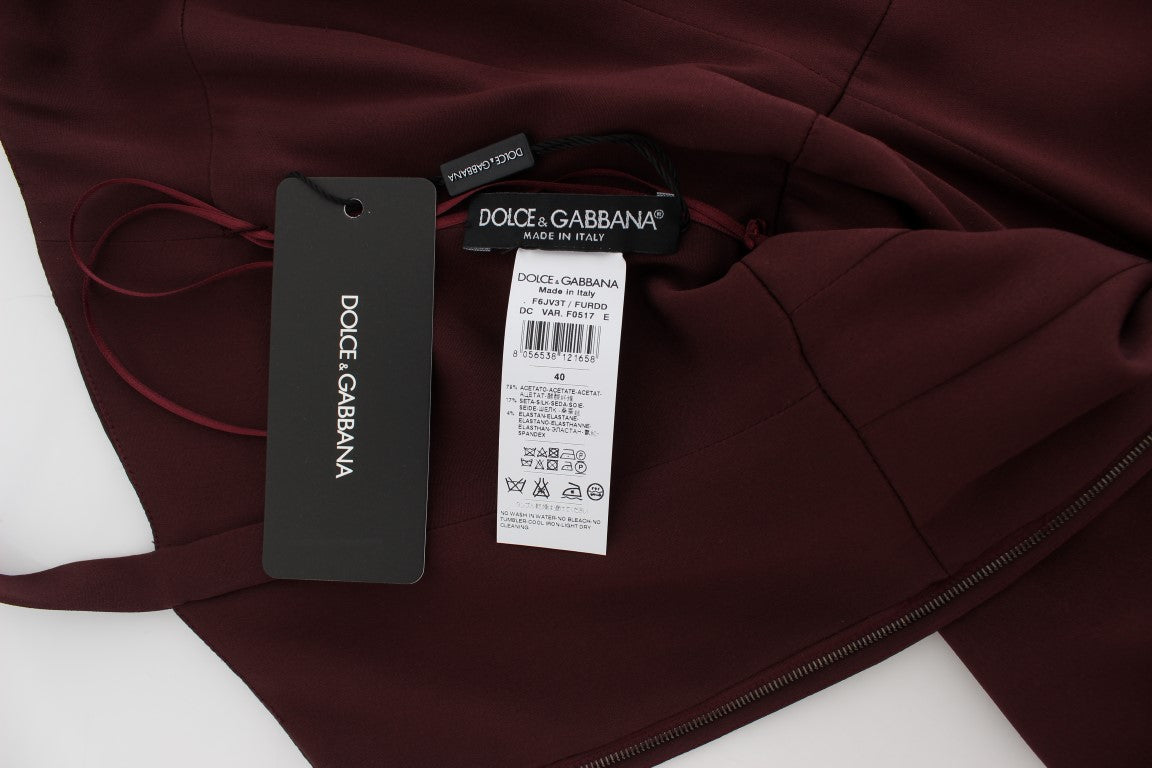 Dolce & Gabbana Elegantes Bordeaux Etuikleid