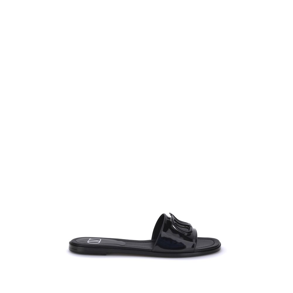 Valentino Garavani VLogo Slide-Sandalen aus Lackleder