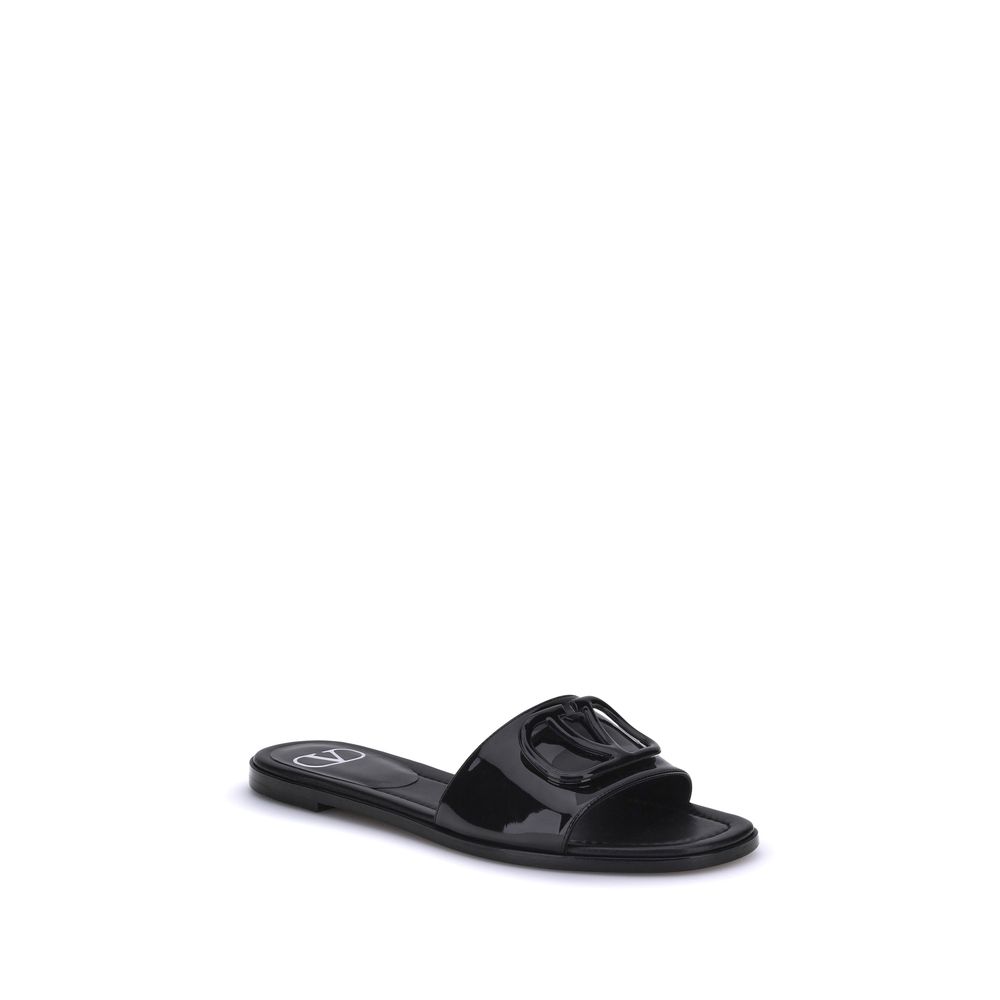 Valentino Garavani VLogo Slide-Sandalen aus Lackleder