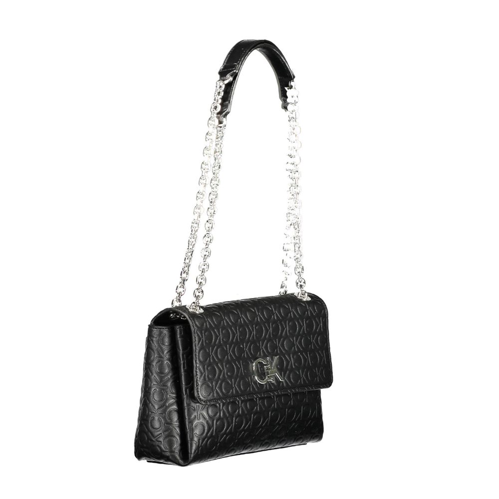 Geantă de mână Calvin Klein neagră din poliester