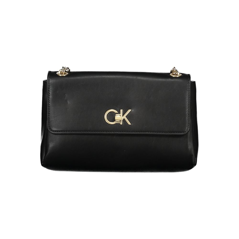 Geantă de mână Calvin Klein neagră din poliester