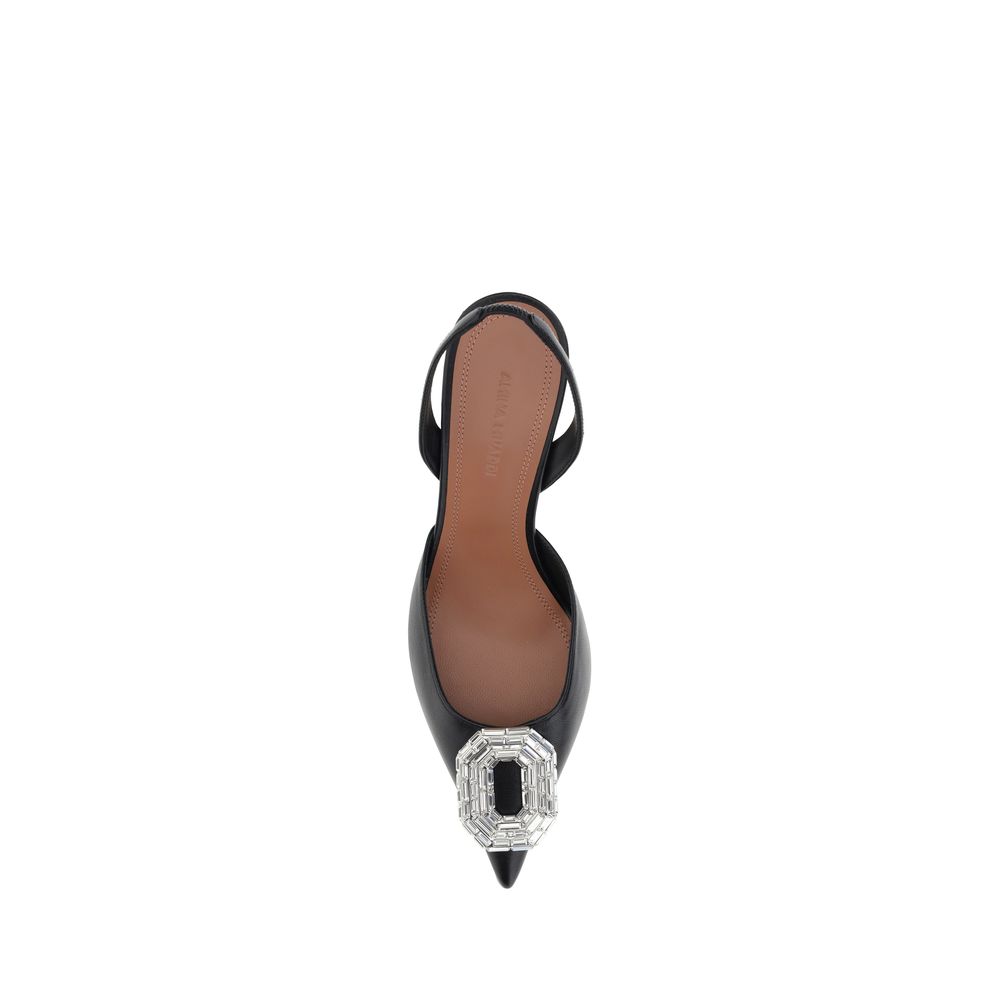 Amina Muaddi Slingback-Pumps aus Leder
