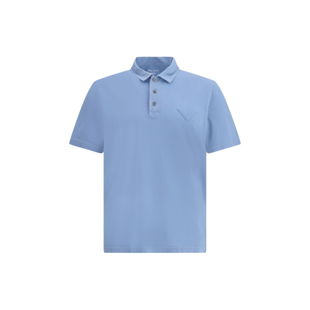 Tricou polo cu logo Prada