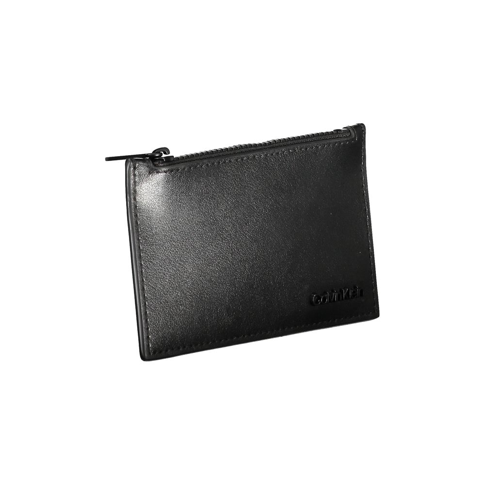 Calvin Klein Schwarze Lederbrieftasche
