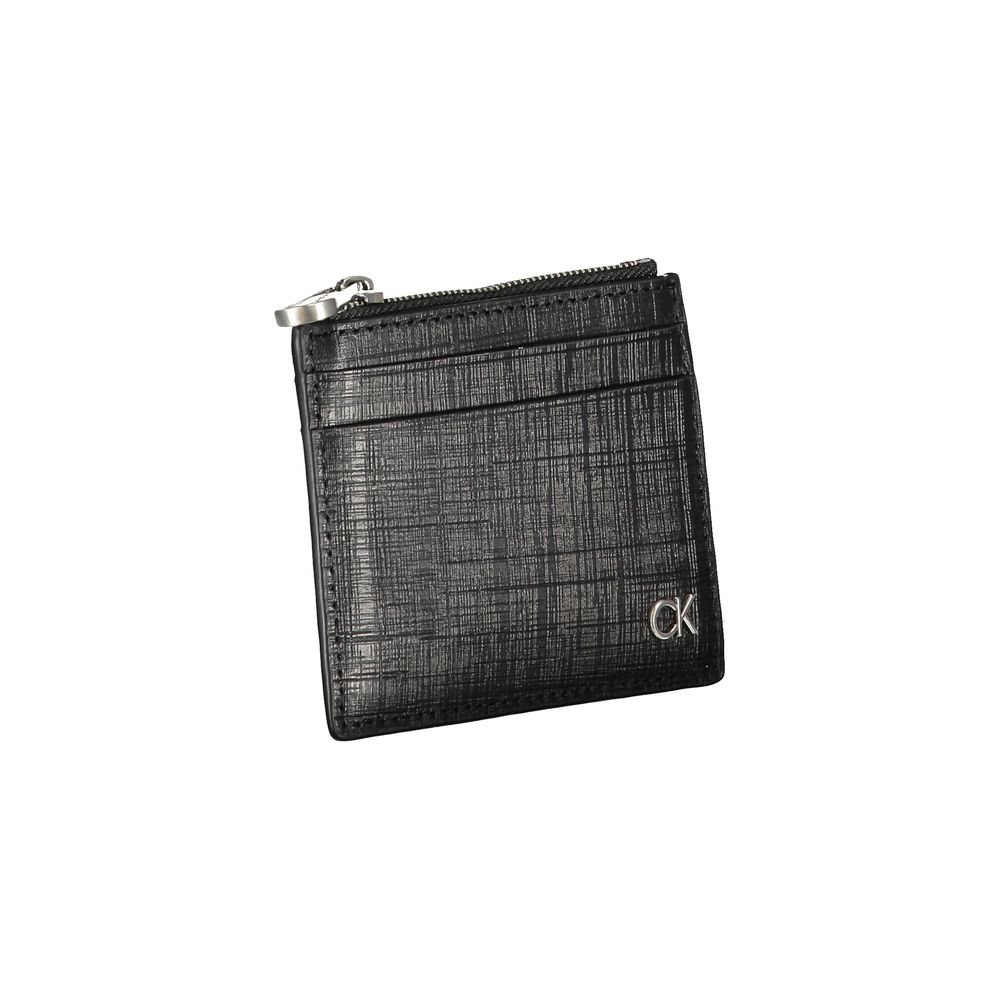 Calvin Klein Schwarze Lederbrieftasche