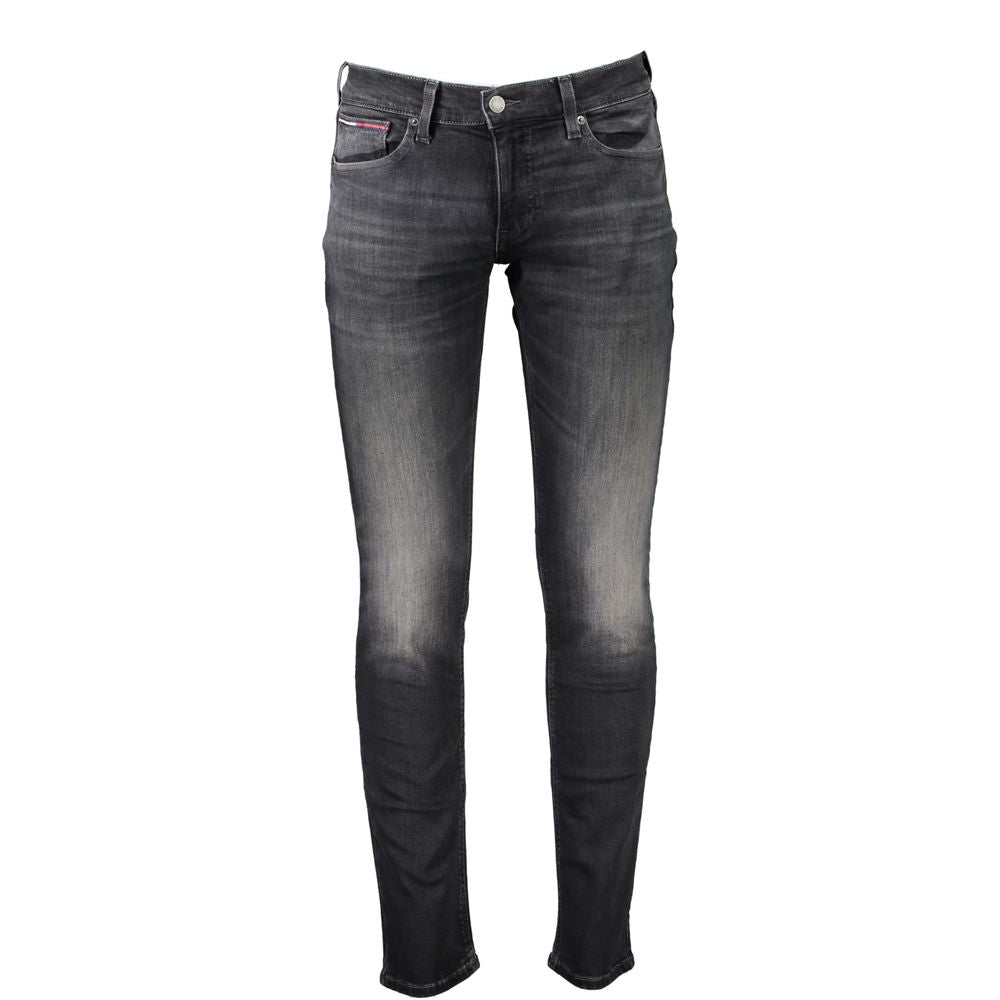 Tommy Hilfiger Black Cotton Men Jeans