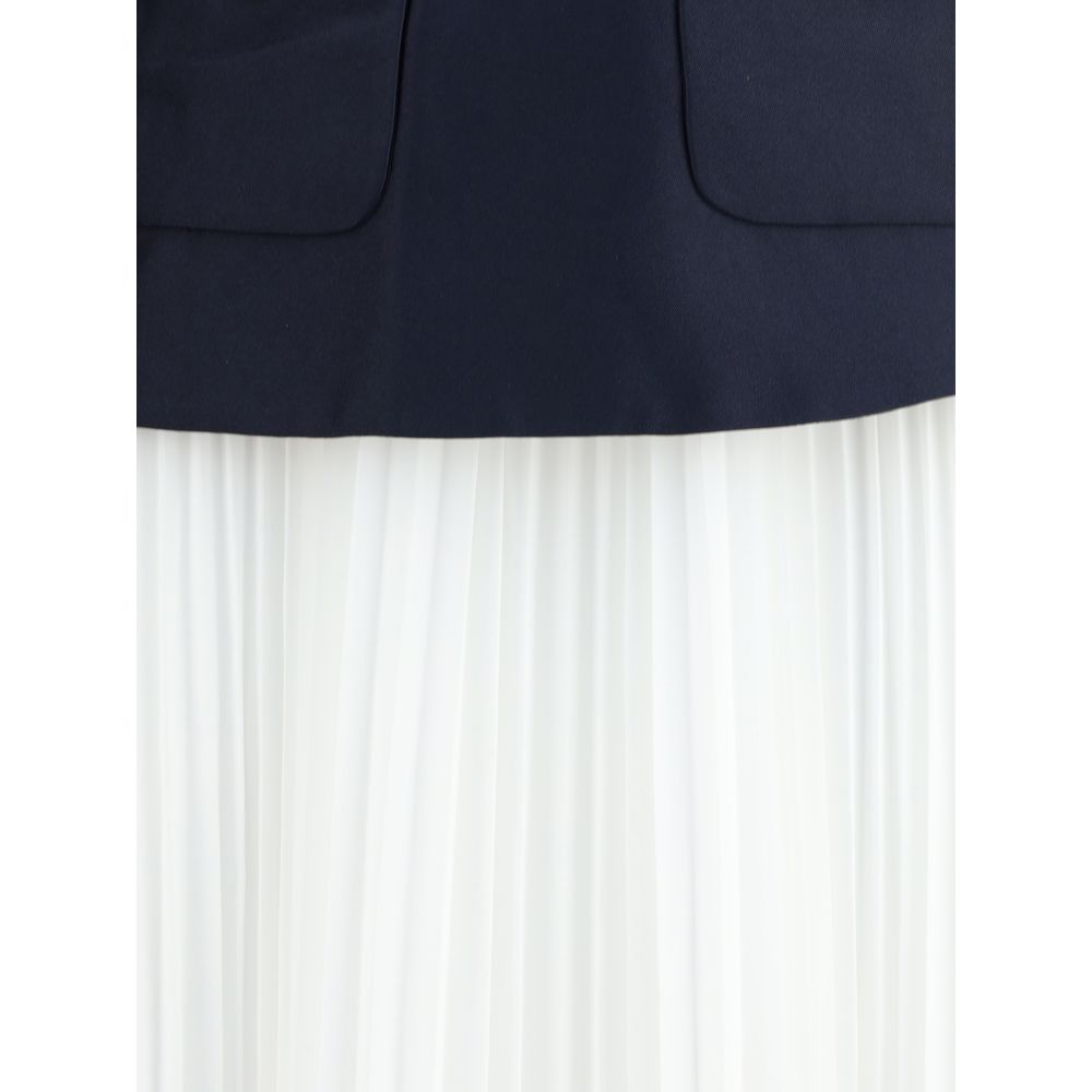 Self-Portrait Pleated midi Dress