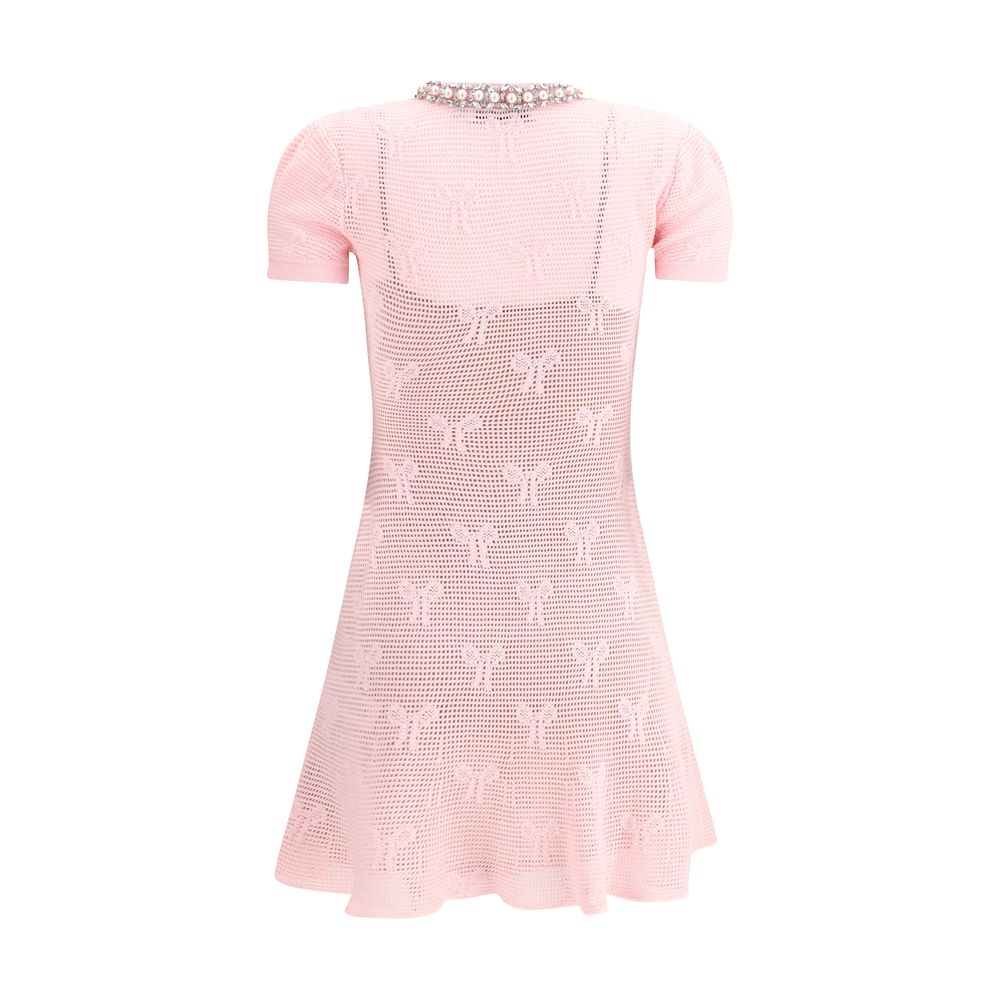 Self-Portrait Crochet knit short Dress